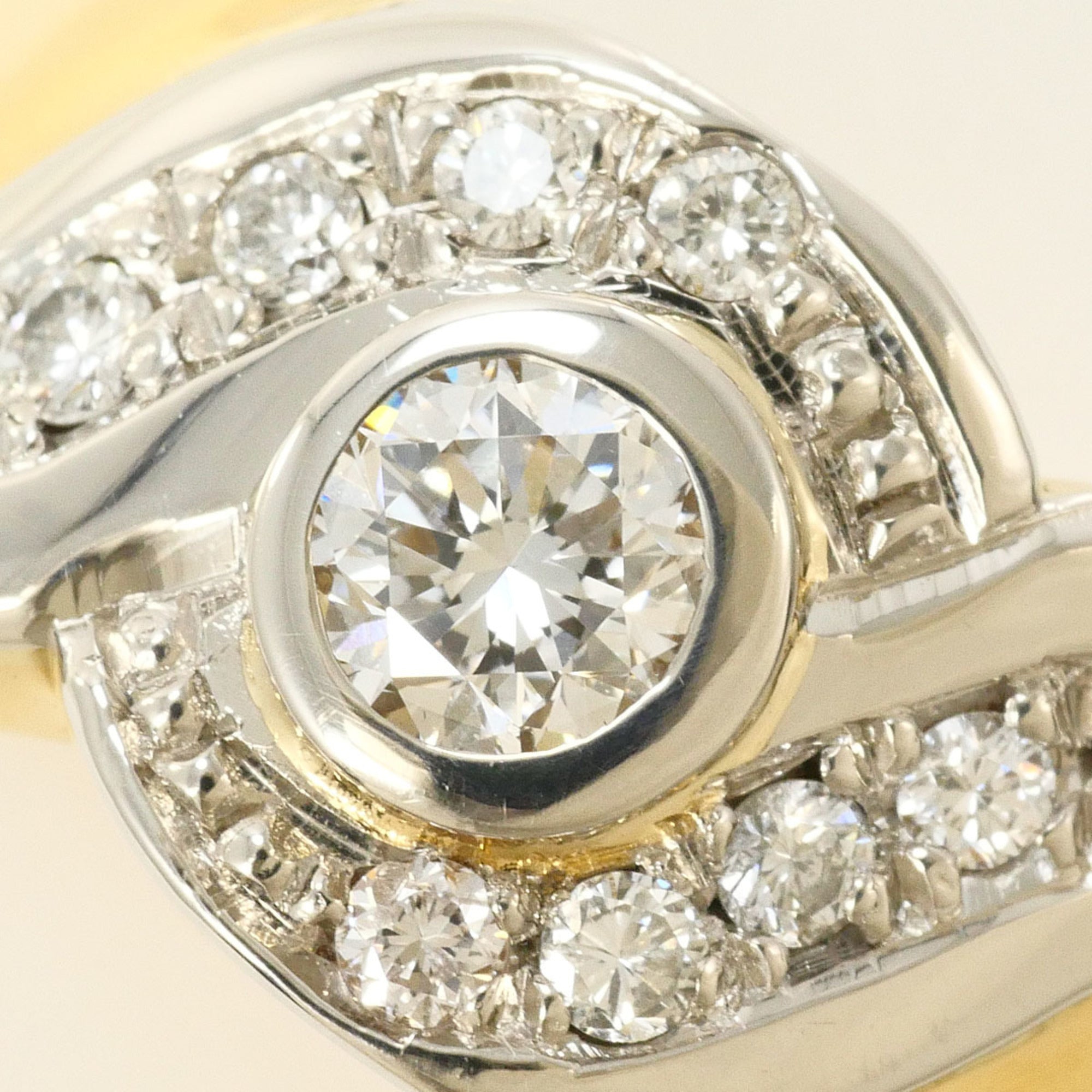 Unbranded Platinum Yellow Gold Yellow Gold (18K) Platinum 900 Band Ring (Pre-Owned)