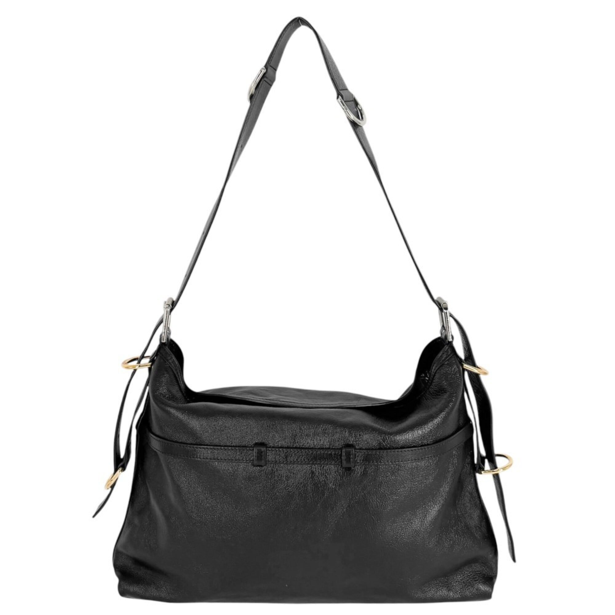 Givenchy Black Leather Handbag Shoulder Bag (Pre-Owned)