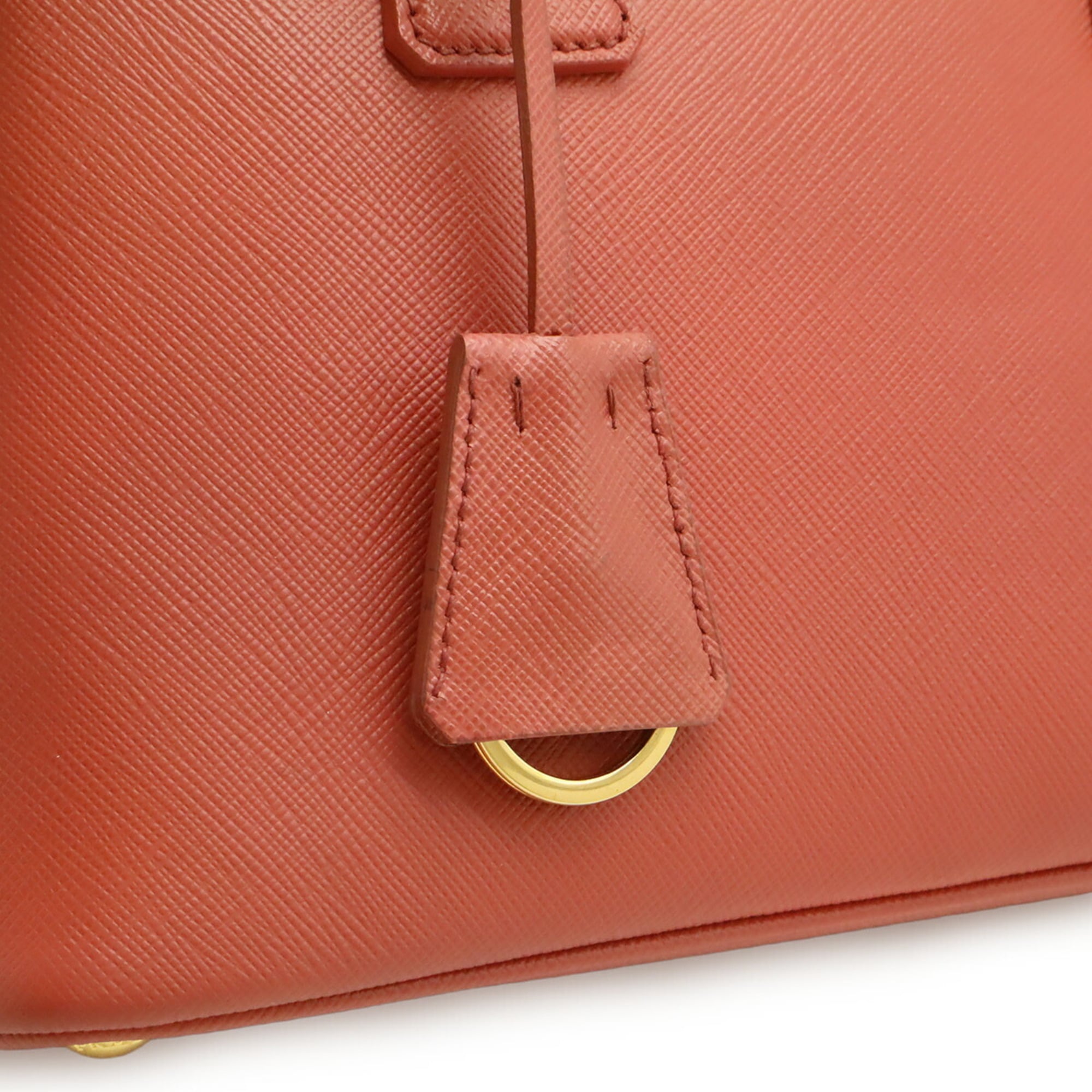 Prada Pink Leather Handbag Shoulder Bag (Pre-Owned)