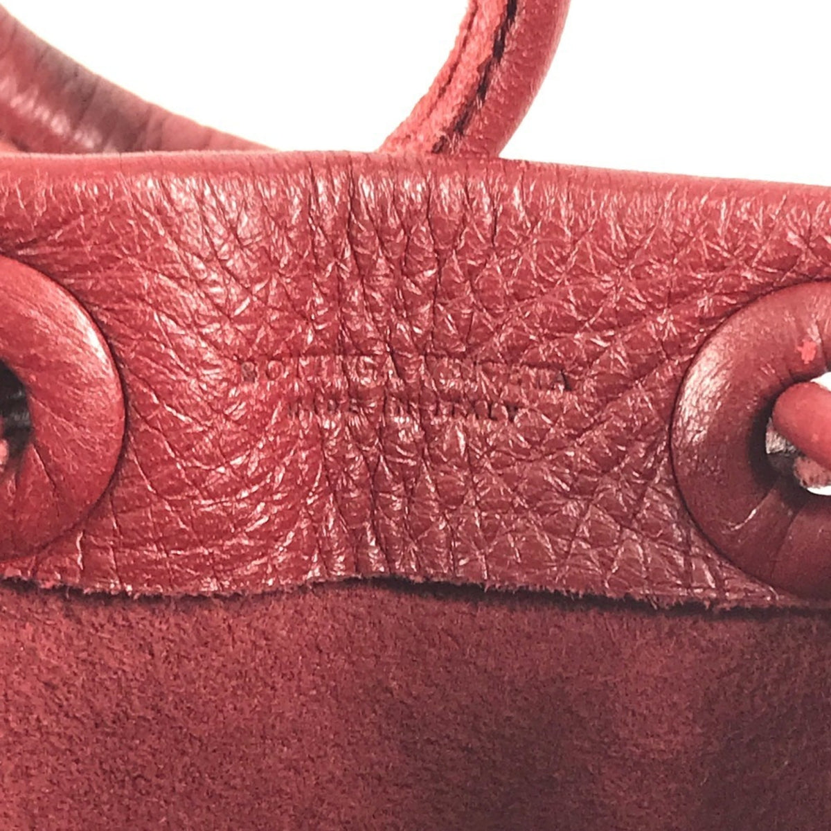 Bottega Veneta Red Color Leather Handbag (Pre-Owned)