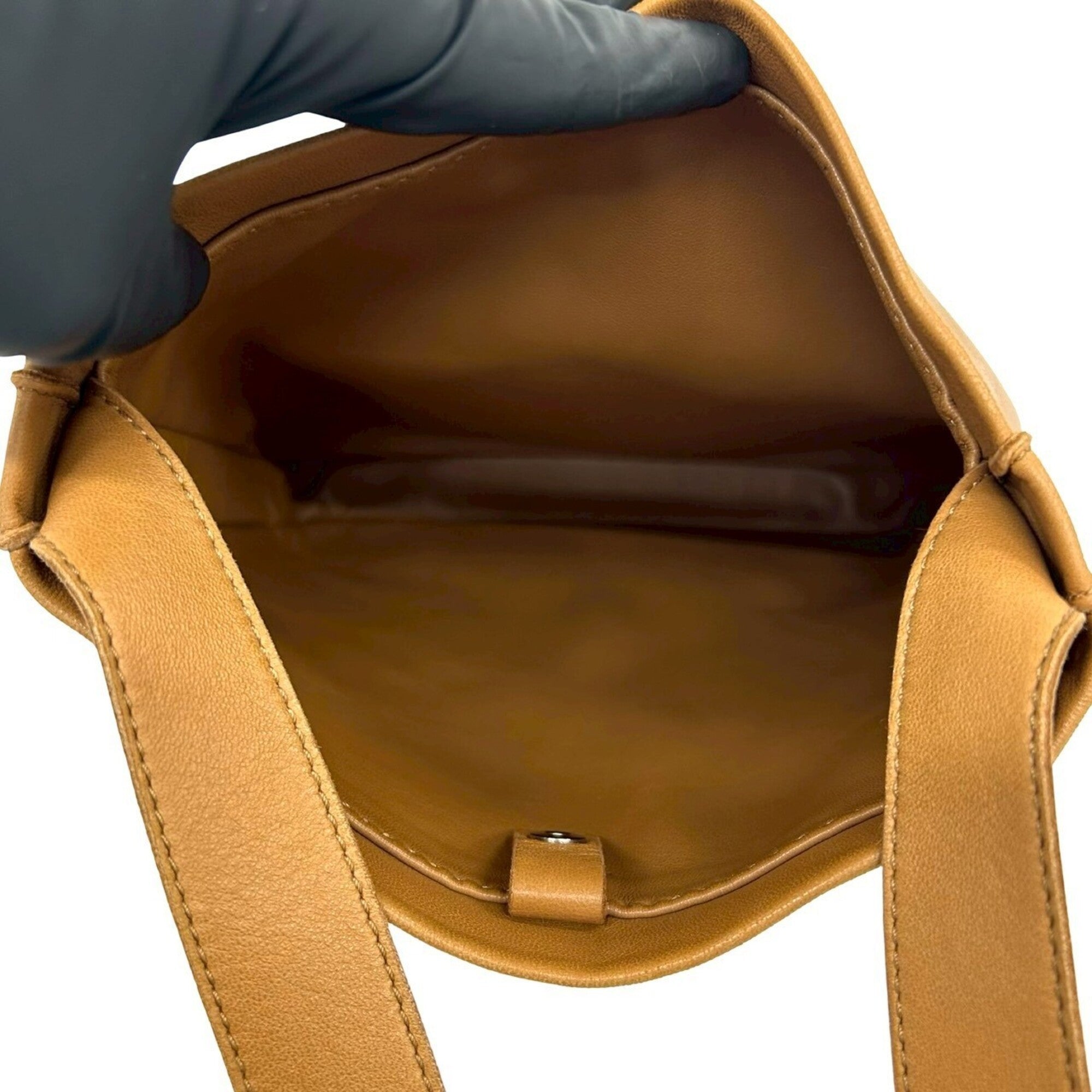 Hermes Brown Agneau Milo Pochette Shoulder Bag (Pre-Owned)