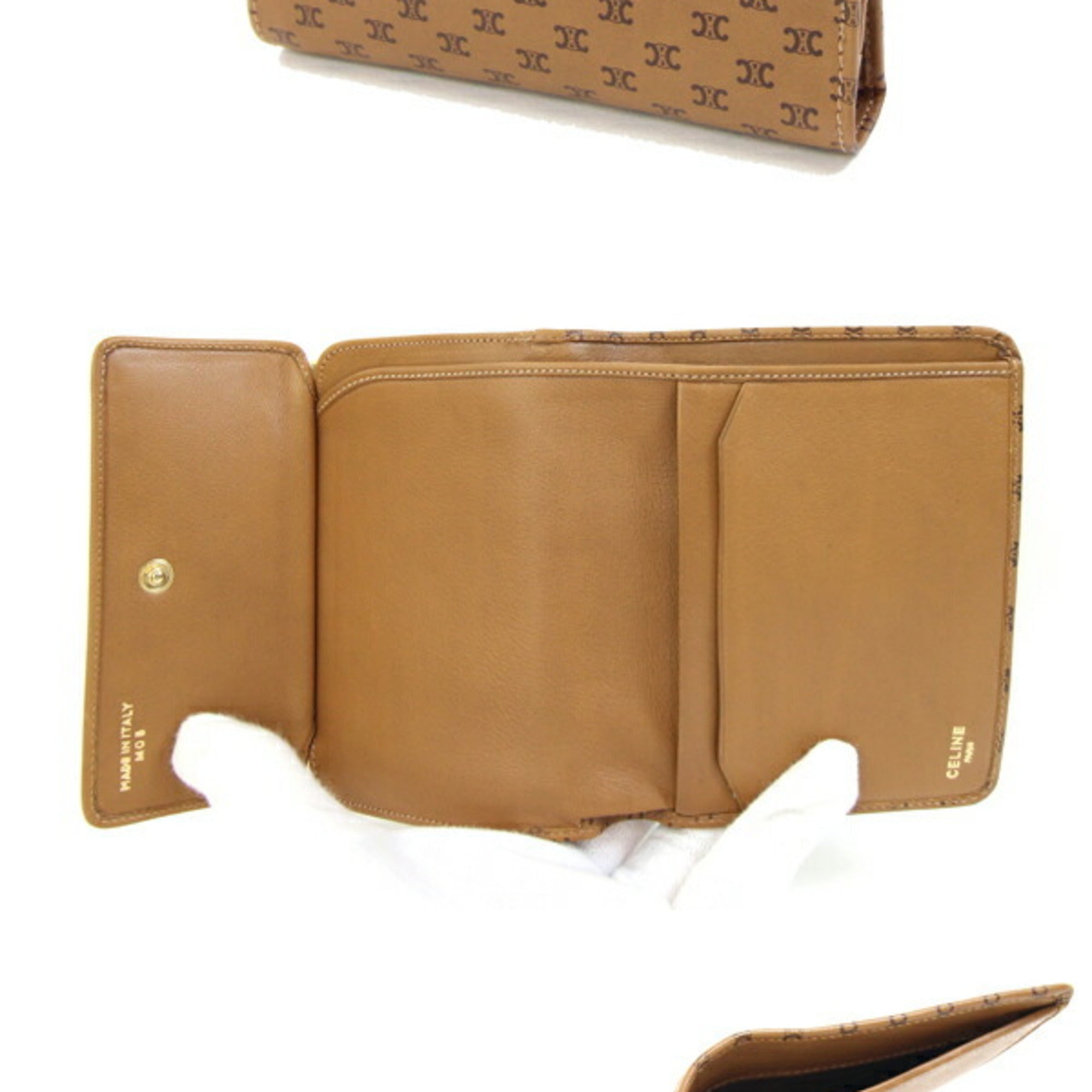 Celine Brown Leather Wallet (Tri-Fold) (Pre-Owned)