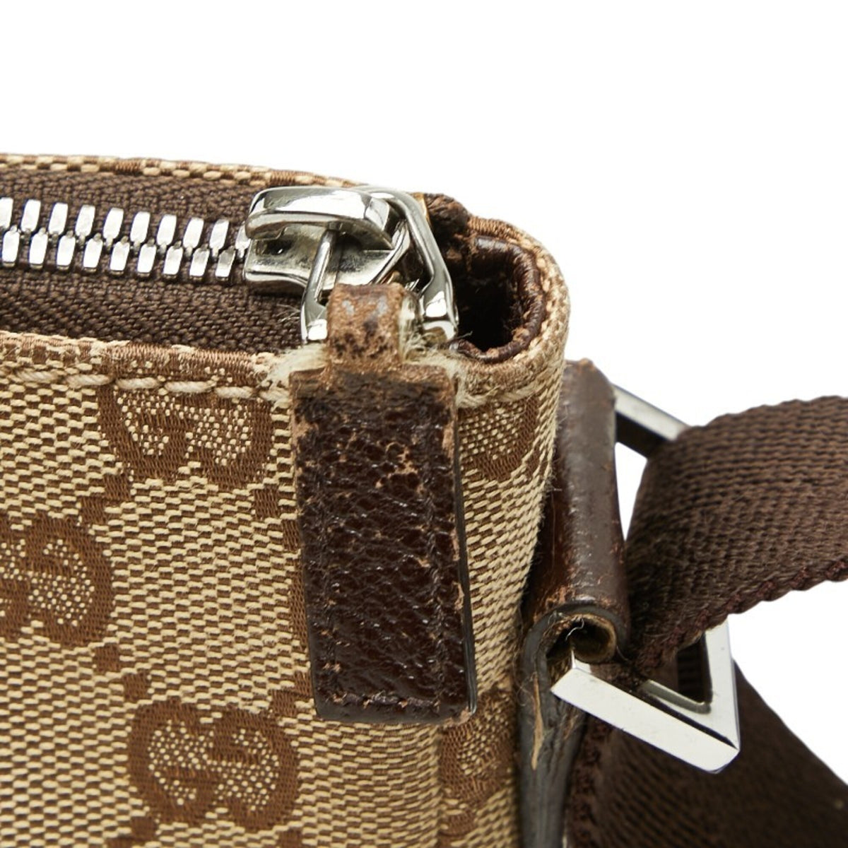 Gucci Beige Brown Pvc Leather Shoulder Bag (Pre-Owned)