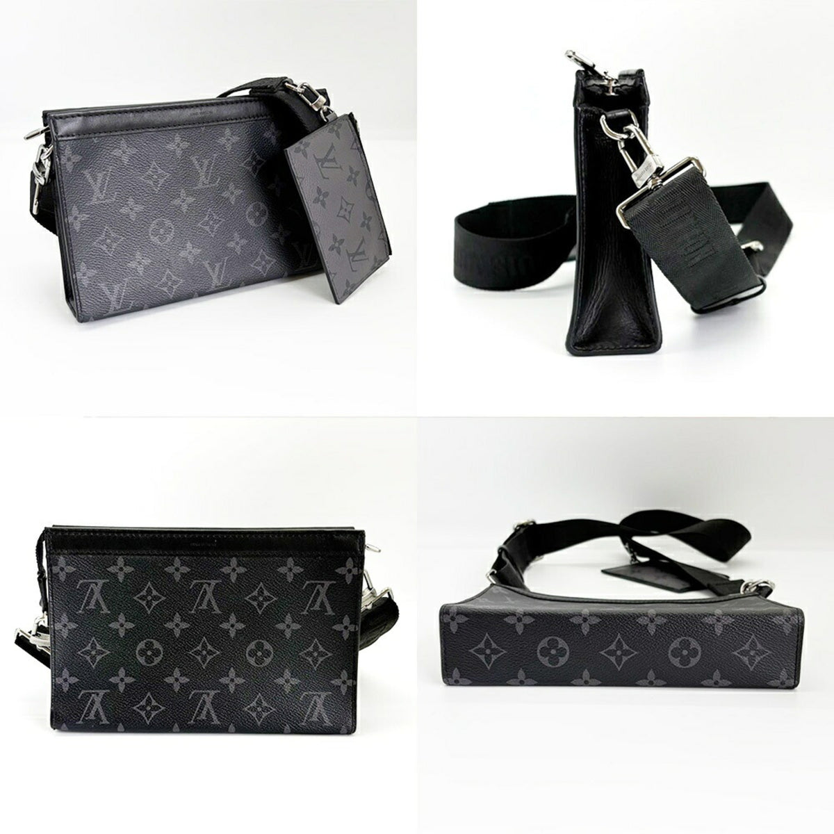 Louis Vuitton Monogram Eclipse Canvas Coin Purse/Coin Case (Pre-Owned)