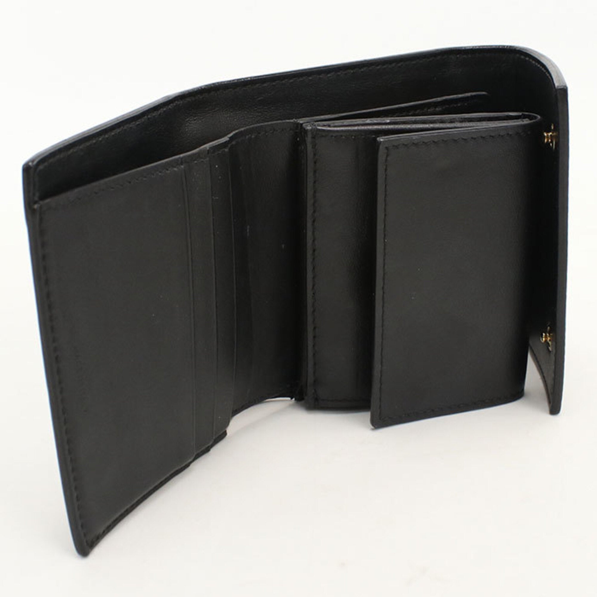 Celine Black Leather Wallet (Tri-Fold) (Pre-Owned)