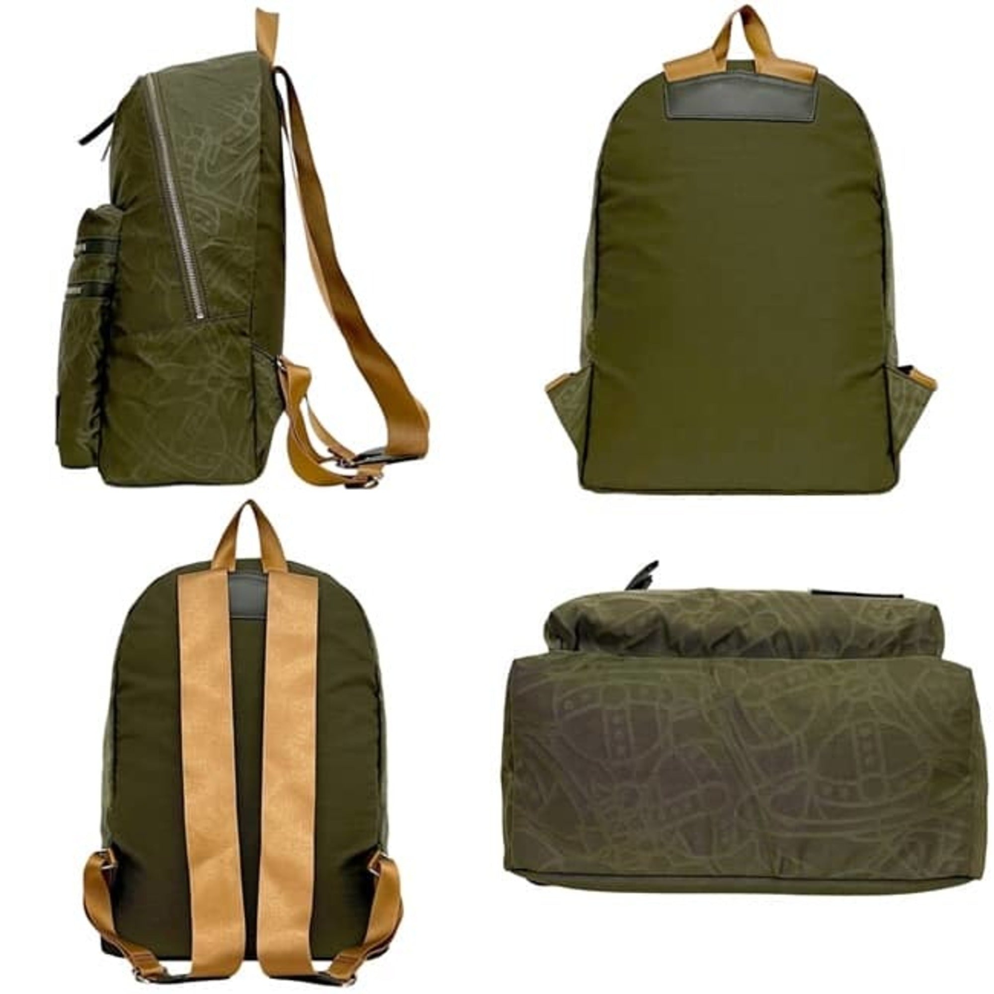 Vivienne Westwood Green Khaki Nylon Backpack (Pre-Owned)