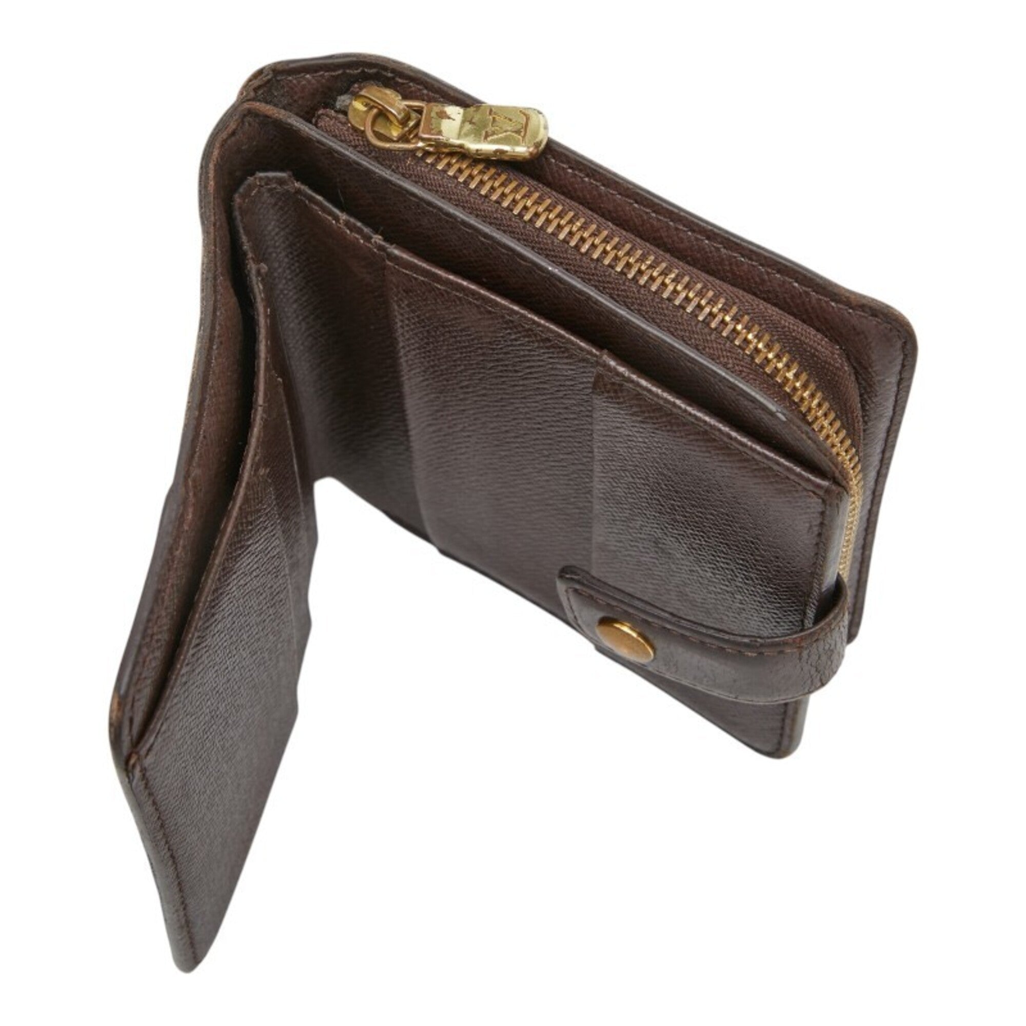 Louis Vuitton Damier Brown Ebene Pvc Leather Wallet (Bi-Fold) (Pre-Owned)