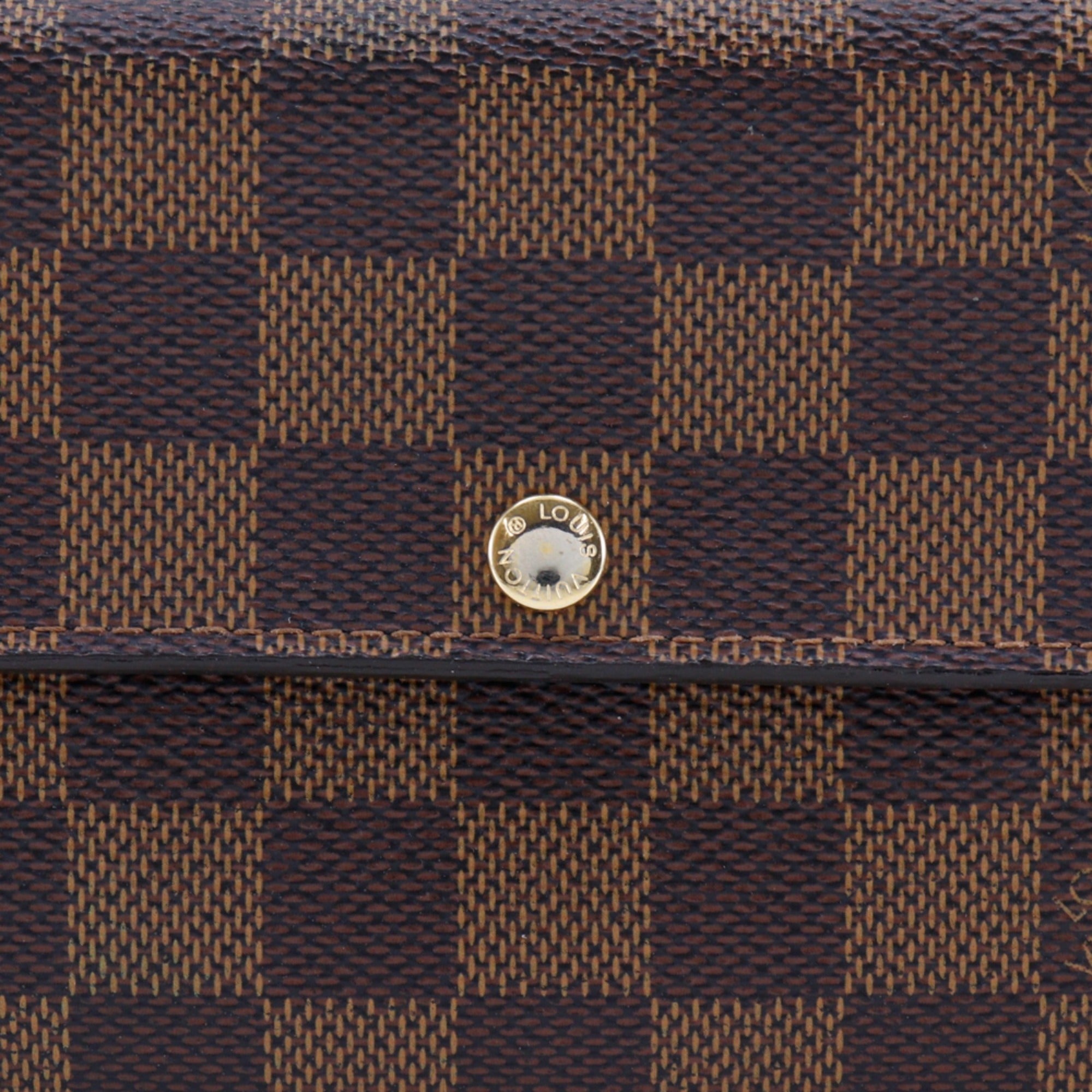 Louis Vuitton Brown Damier Canvas Long Wallet (Bi-Fold) (Pre-Owned)