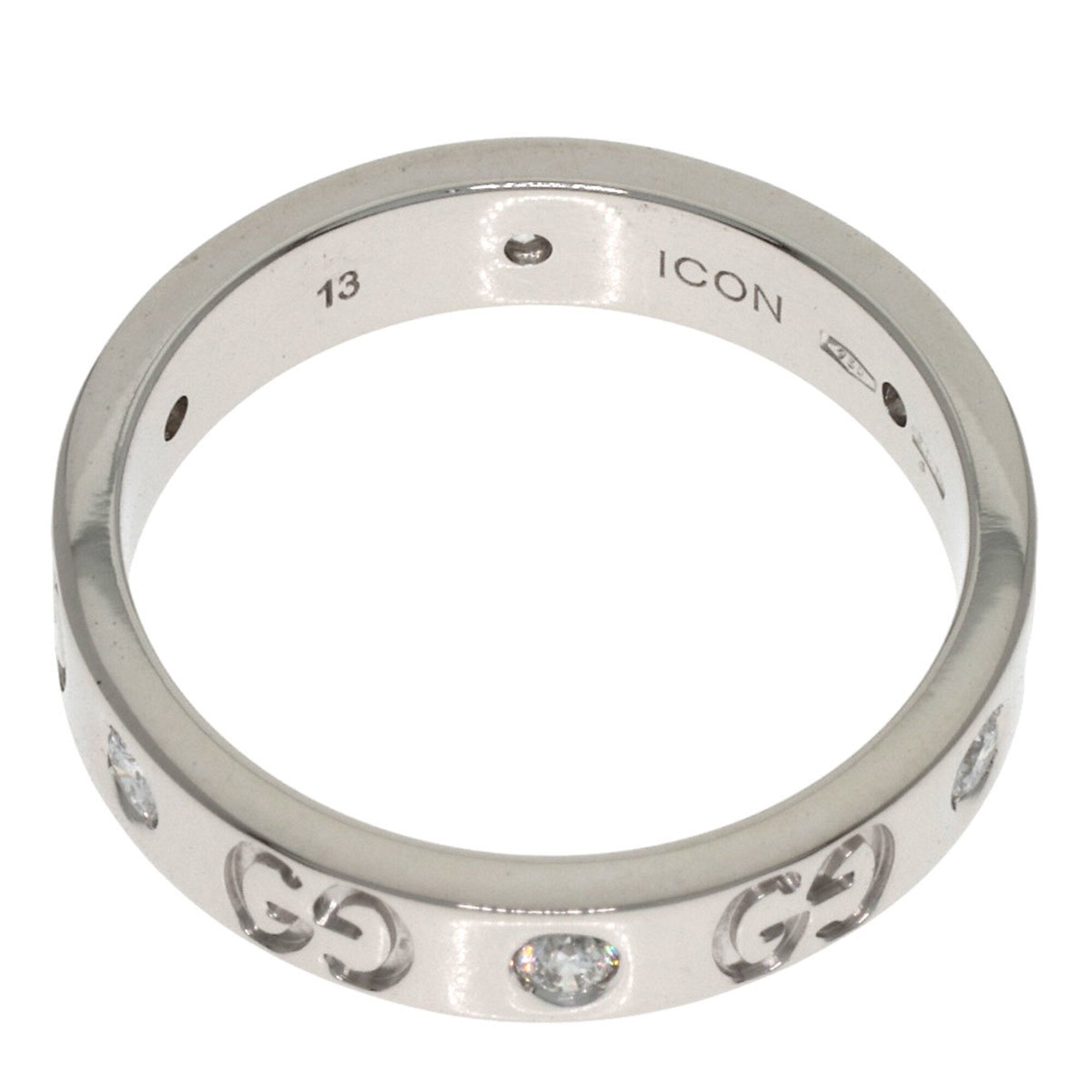 Gucci Icon White Gold (18K) Band Ring (Pre-Owned)