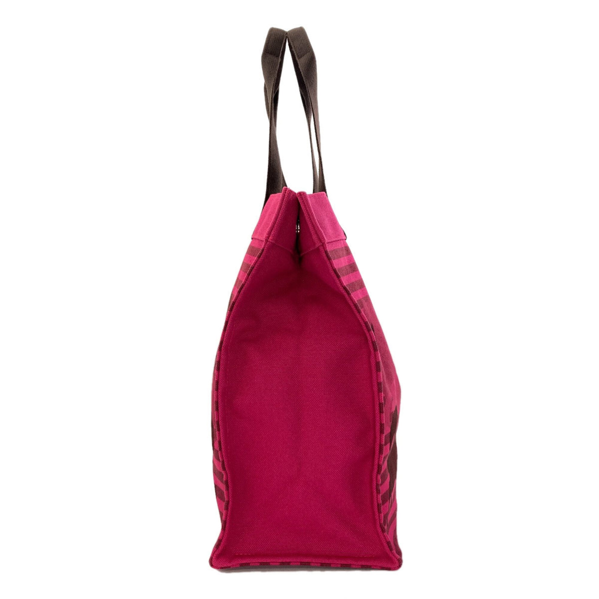 Hermes Pink Canvas Tote Bag (Pre-Owned)
