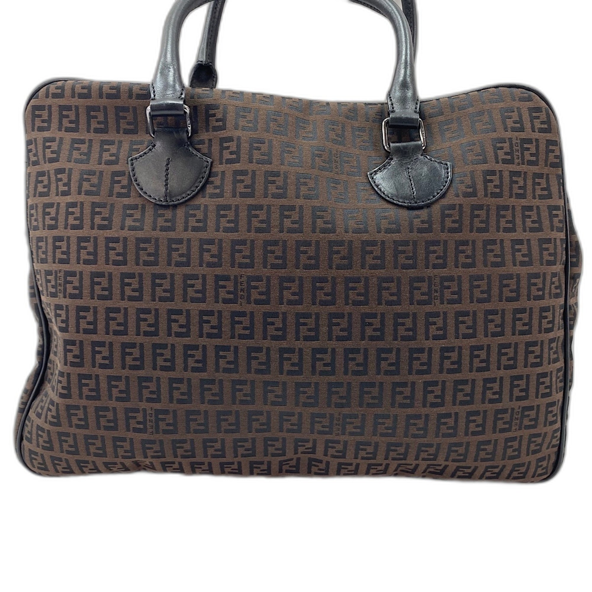 Fendi Brown Canvas Handbag (Pre-Owned)