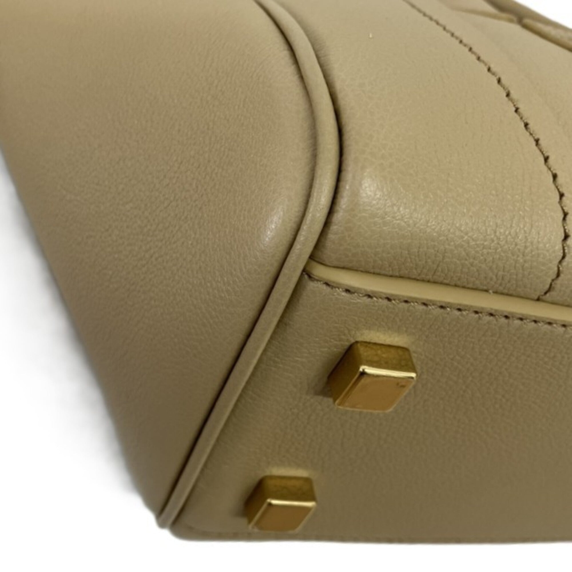 Celine Beige Leather Shoulder Bag (Pre-Owned)