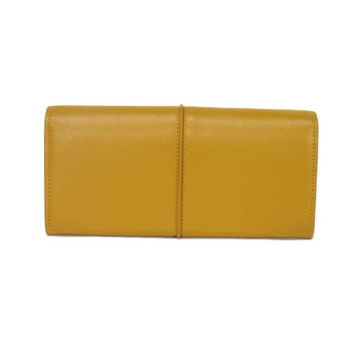 Tod's Mustard Yellow Leather Long Wallet (Bi-Fold) (Pre-Owned)