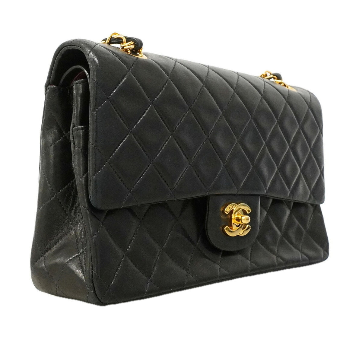 Chanel Black Leather Shoulder Bag (Pre-Owned)
