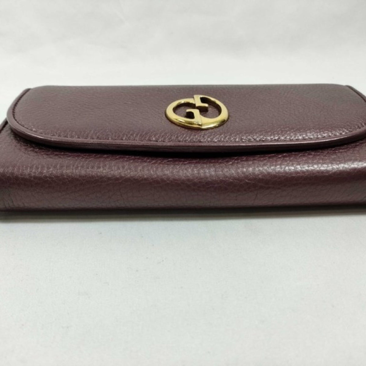 Gucci Bordeaux Leather Coin Purse/Coin Case (Pre-Owned)