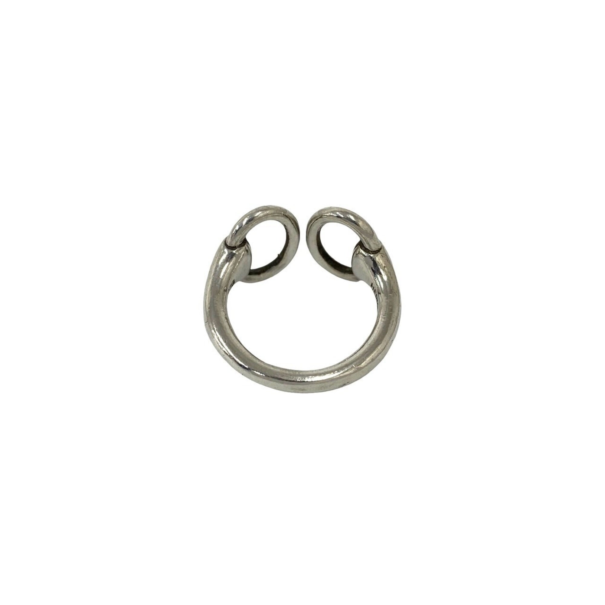 Hermes Silver Silver 925 Band Ring (Pre-Owned)