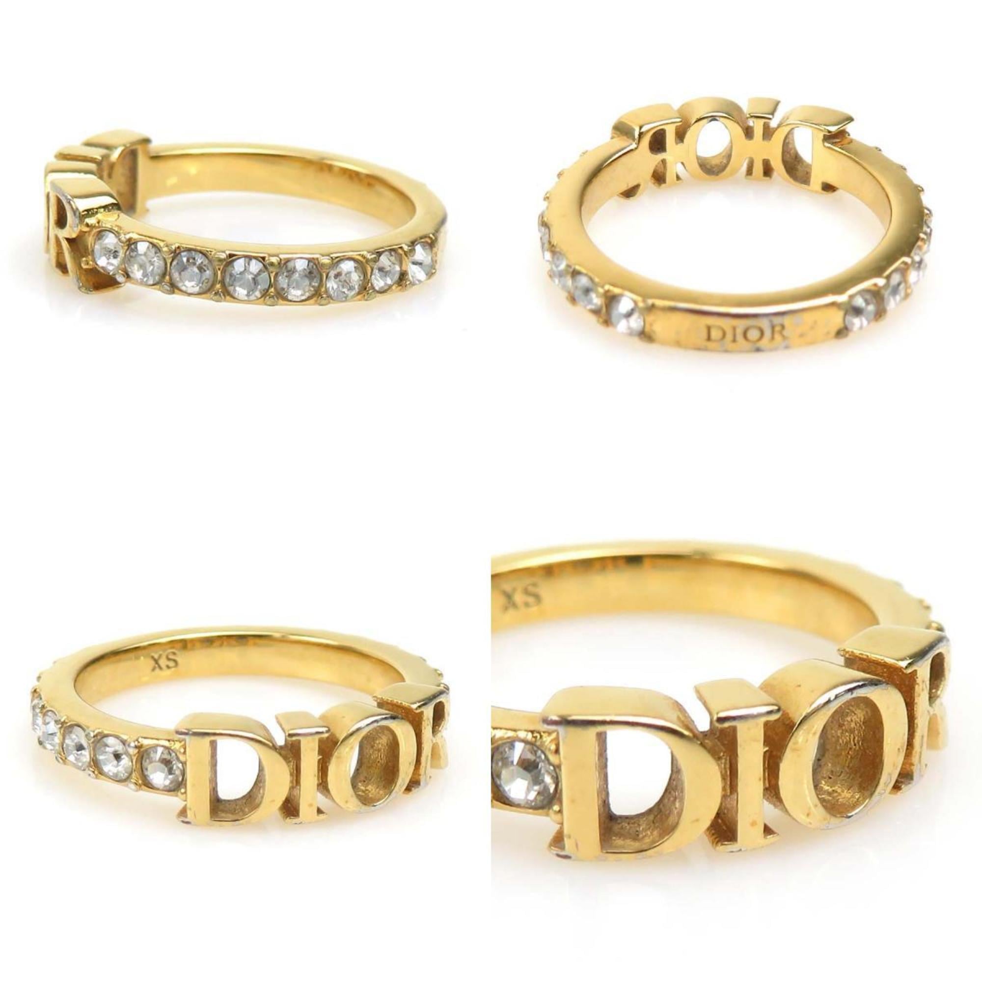 Christian Dior Gold Metal Band Ring (Pre-Owned)