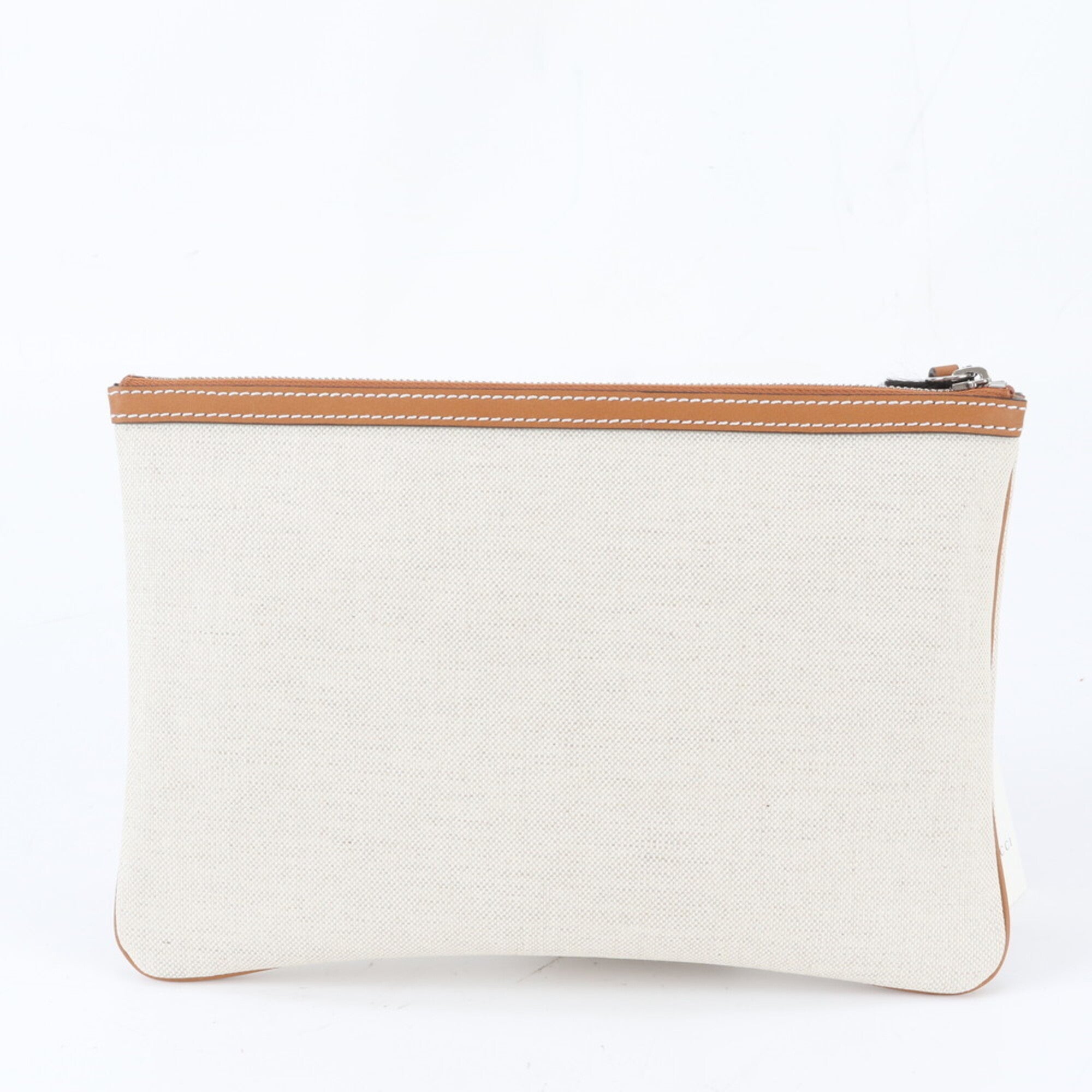Gucci Beige Leather Canvas Handbag (Pre-Owned)