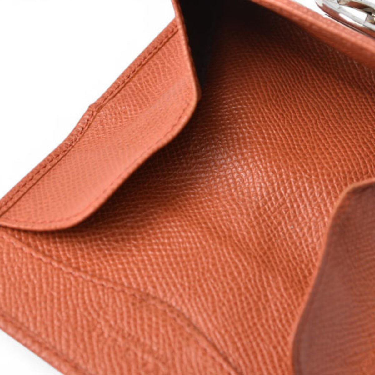 Bvlgari Orange Leather Coin Purse/Coin Case (Pre-Owned)