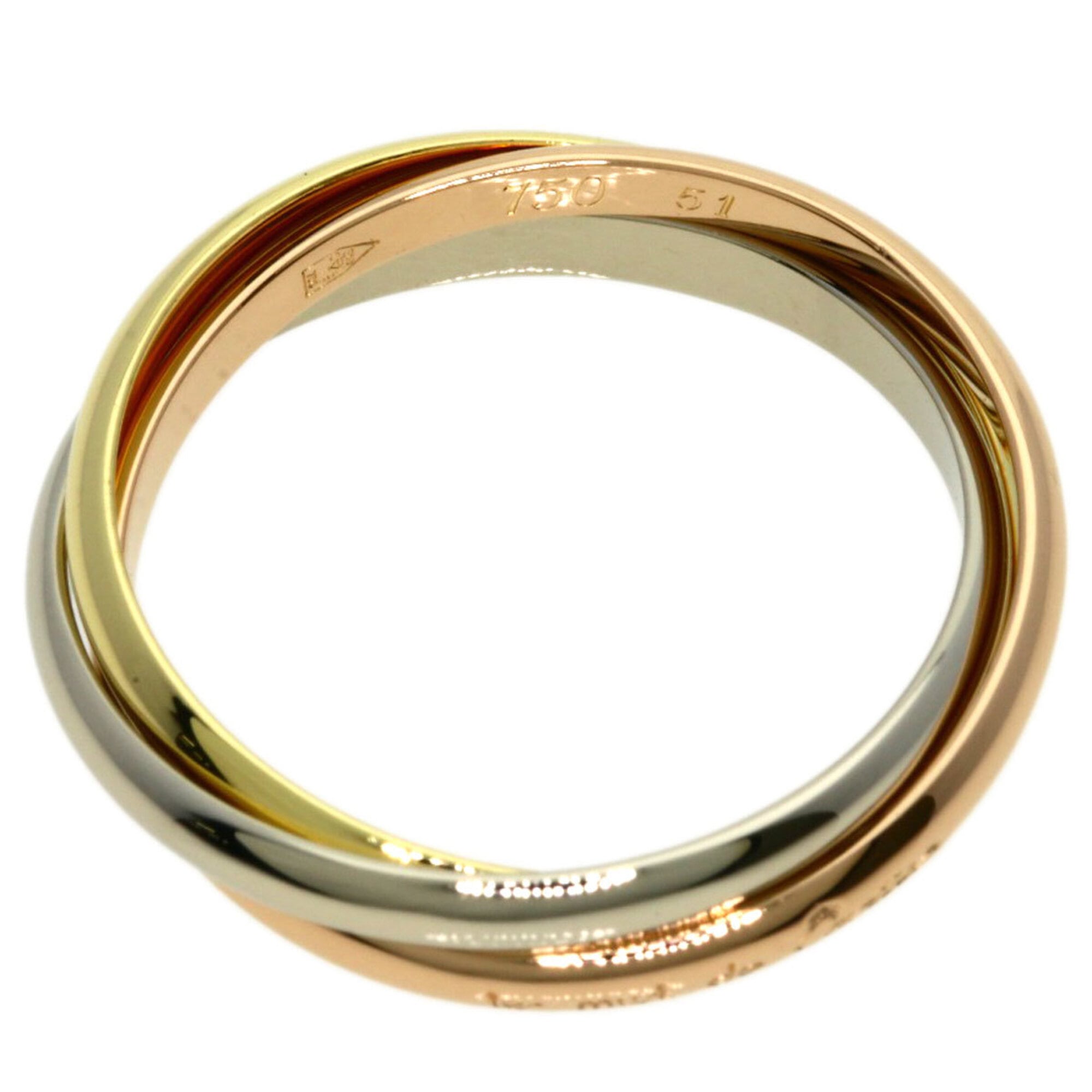 Cartier Yellow Gold (18K) White Gold (18K) Band Ring (Pre-Owned)