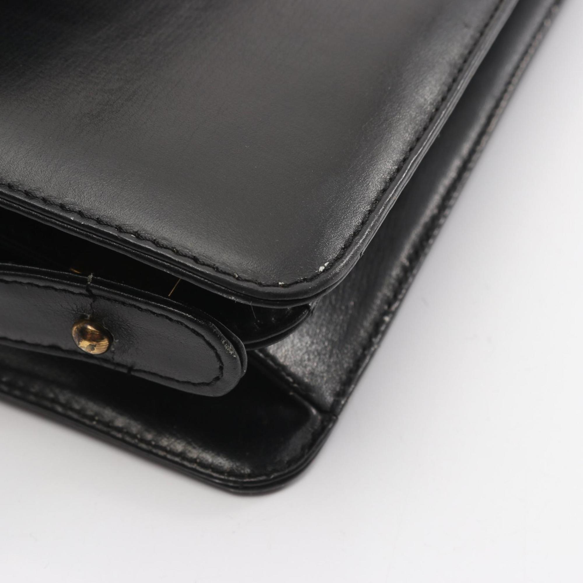 Celine Black Leather Handbag Shoulder Bag (Pre-Owned)