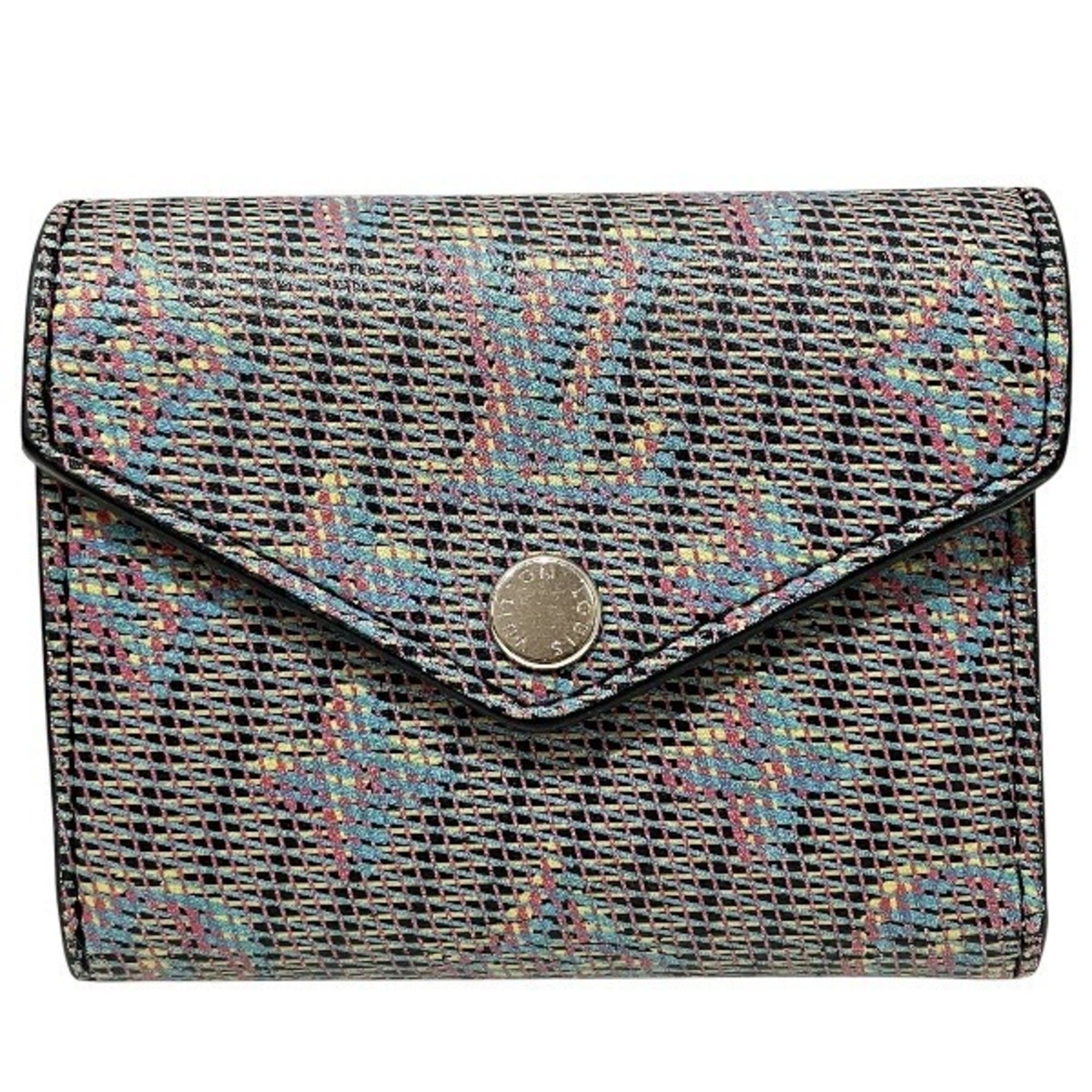 Louis Vuitton Monogram Blue Pink Yellow Leather Wallet (Bi-Fold) (Pre-Owned)
