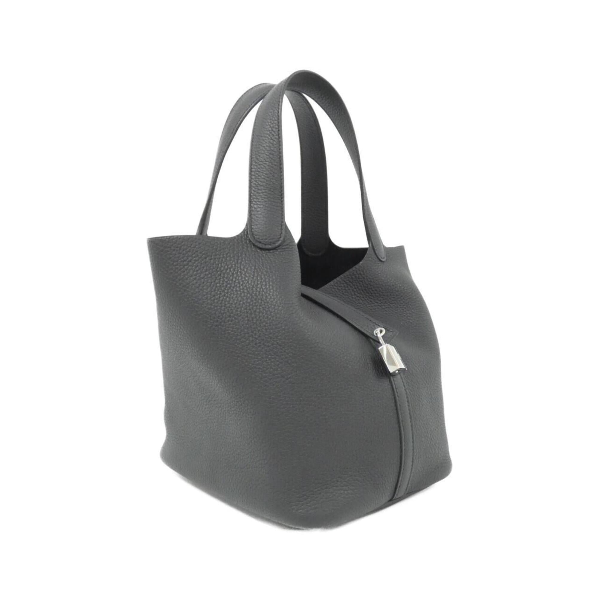 Hermes Black Taurillon Clemence Leather Handbag (Pre-Owned)