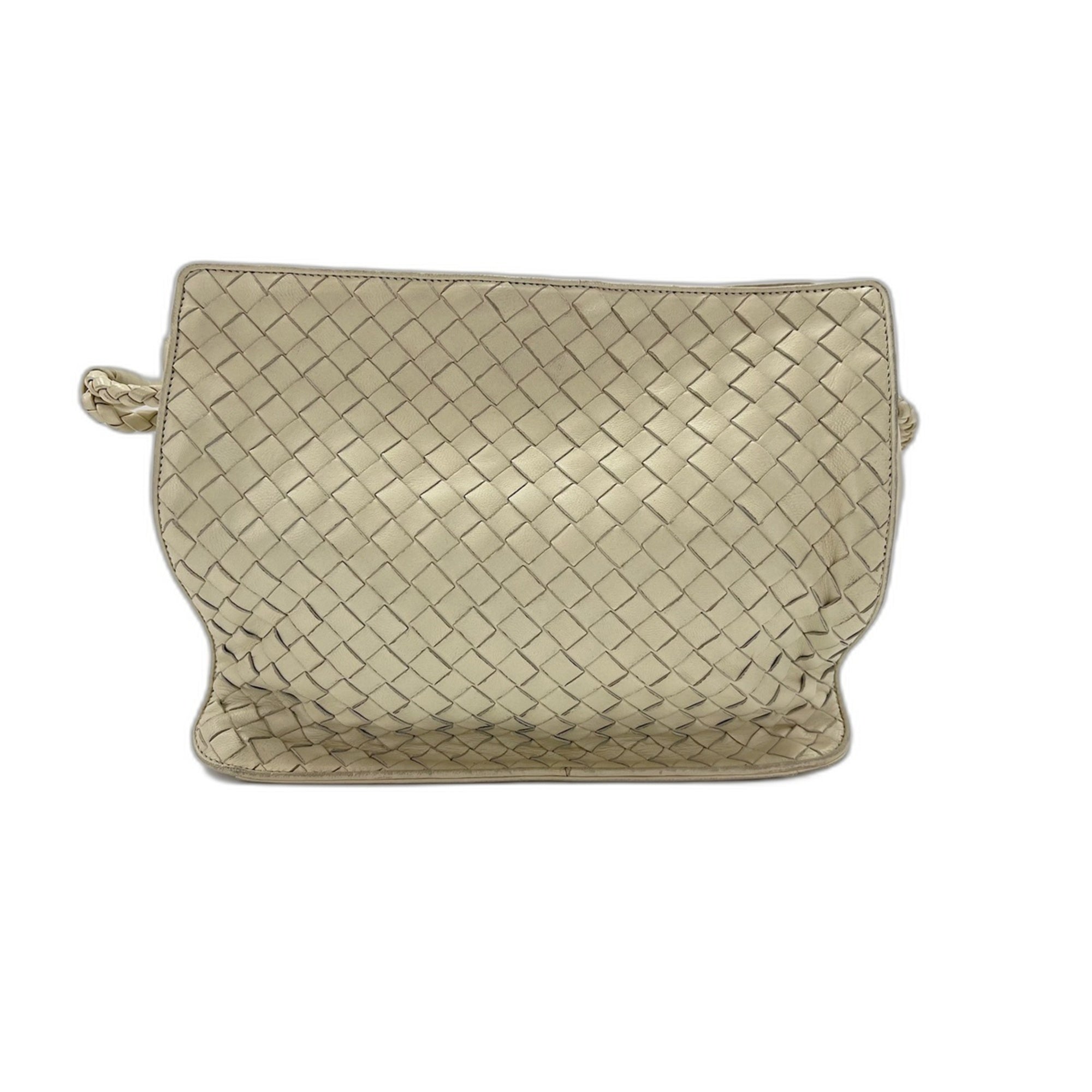 Bottega Veneta White Shoulder Bag (Pre-Owned)