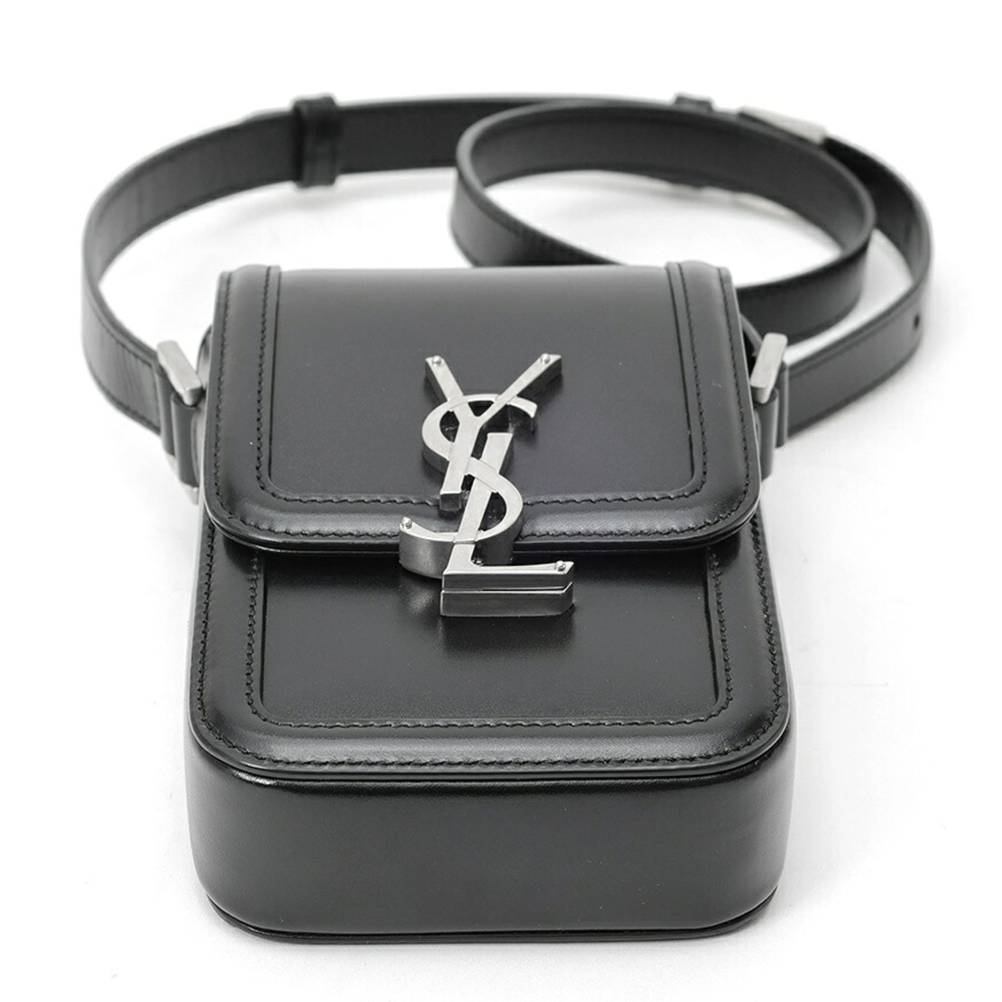 Saint Laurent Black Leather Shoulder Bag (Pre-Owned)