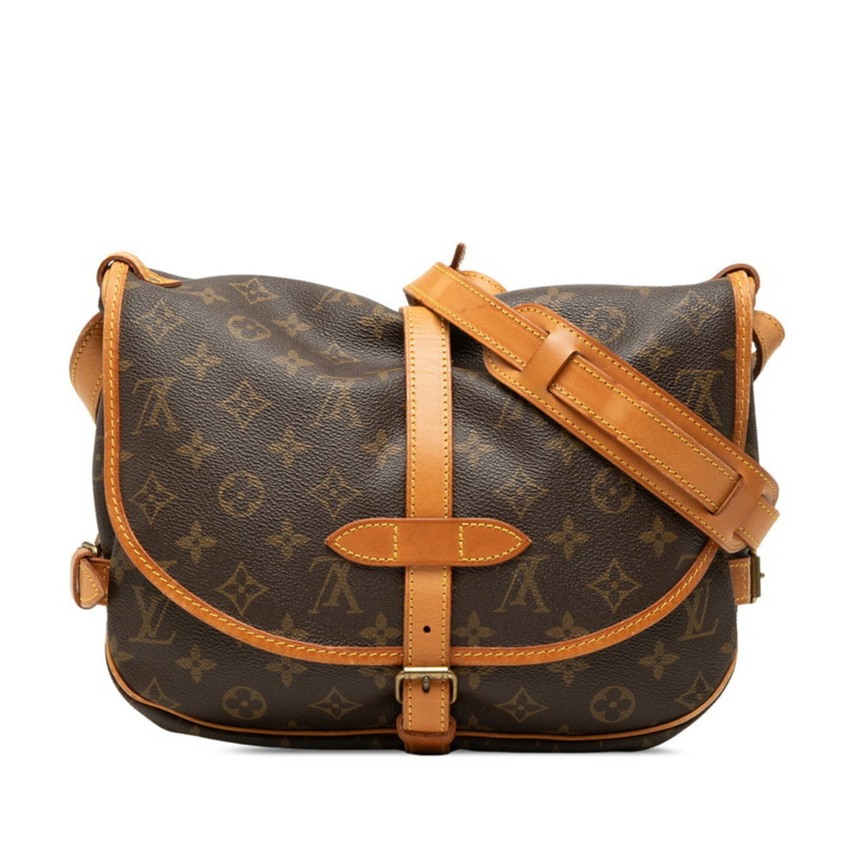 Louis Vuitton Brown Pvc Leather Shoulder Bag (Pre-Owned)