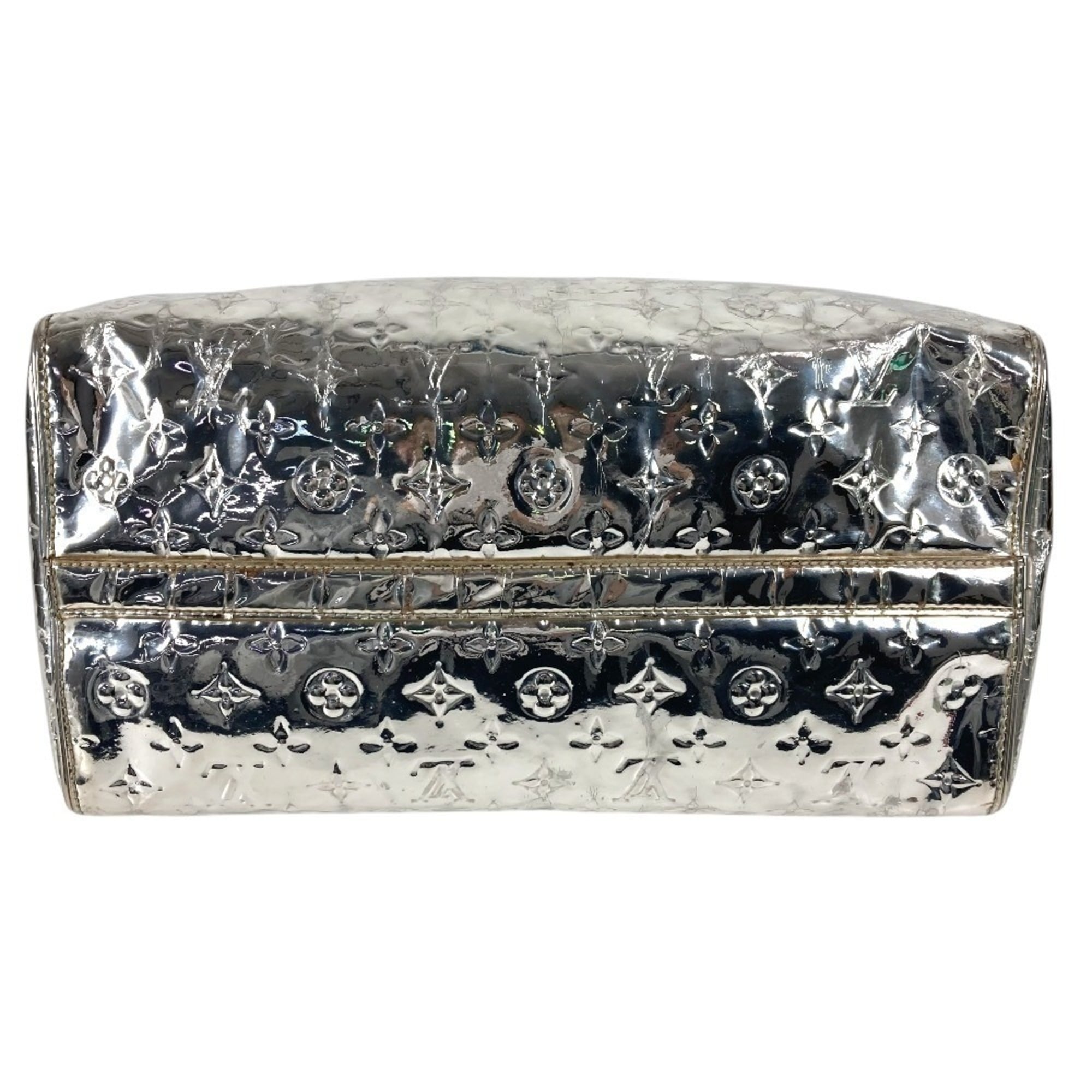 Louis Vuitton Argent Leather Boston Bag Handbag (Pre-Owned)