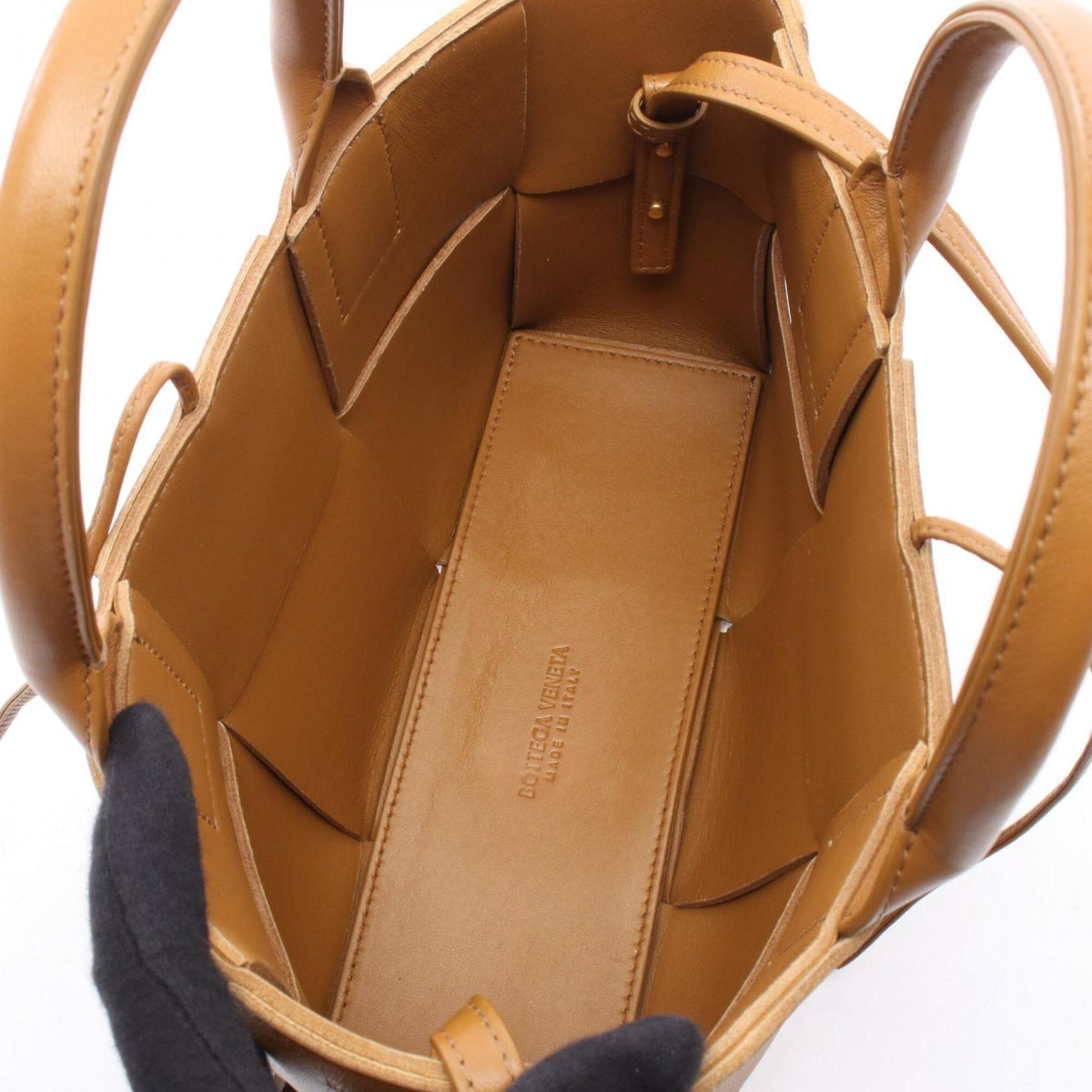 Bottega Veneta Brown Leather Handbag Pouch Tote Bag (Pre-Owned)