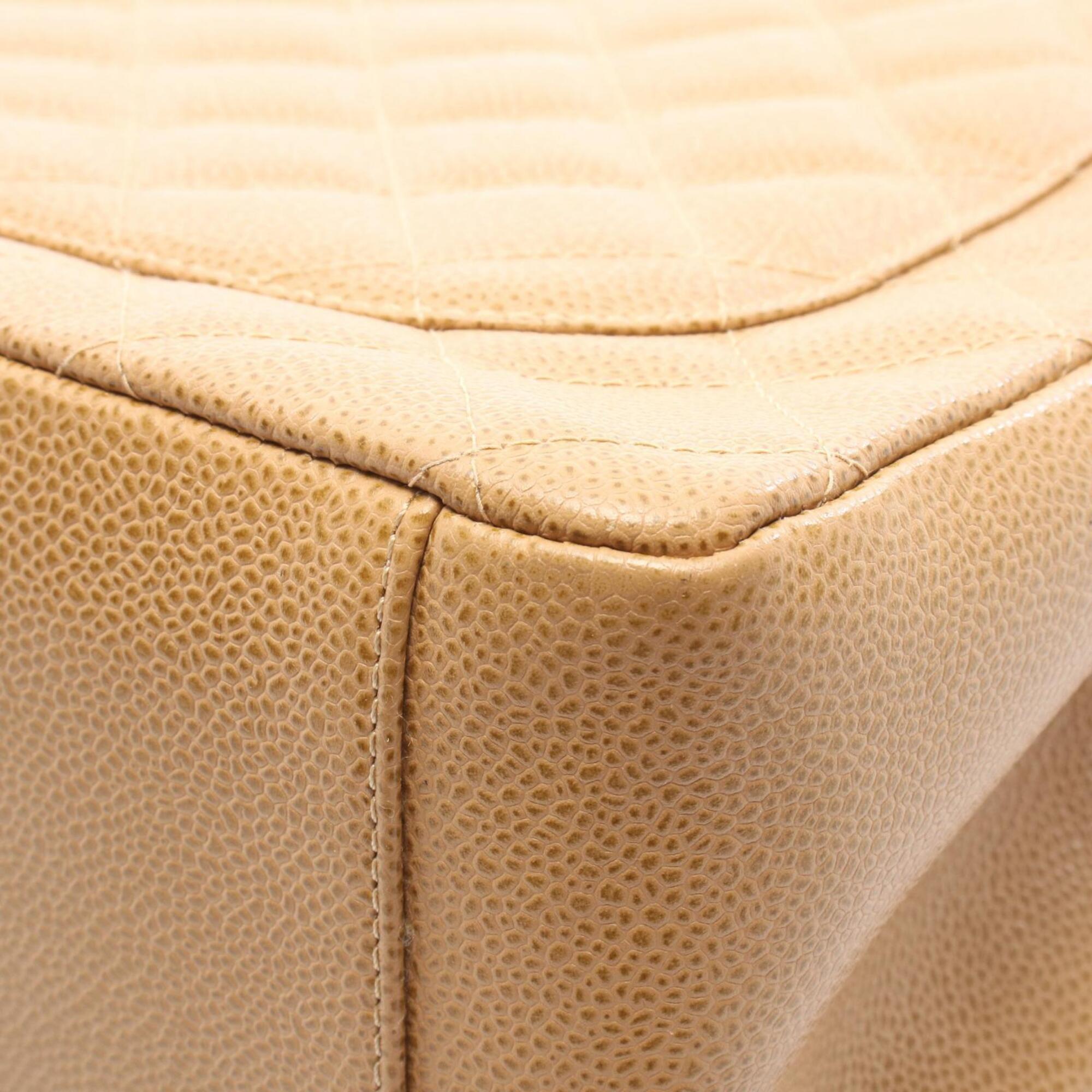 Chanel Brown Grained Calfskin Handbag Tote Bag (Pre-Owned)