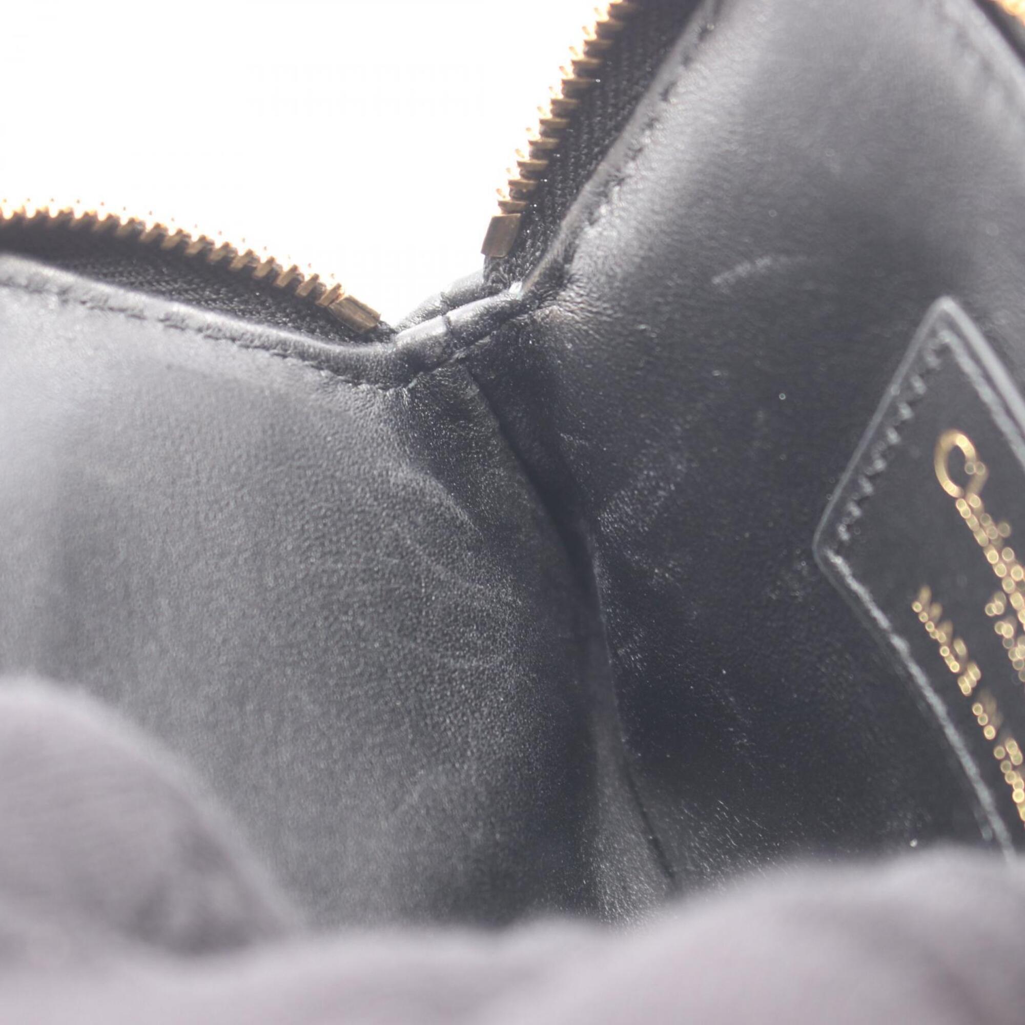 Christian Dior Black Leather Coin Purse/Coin Case (Pre-Owned)