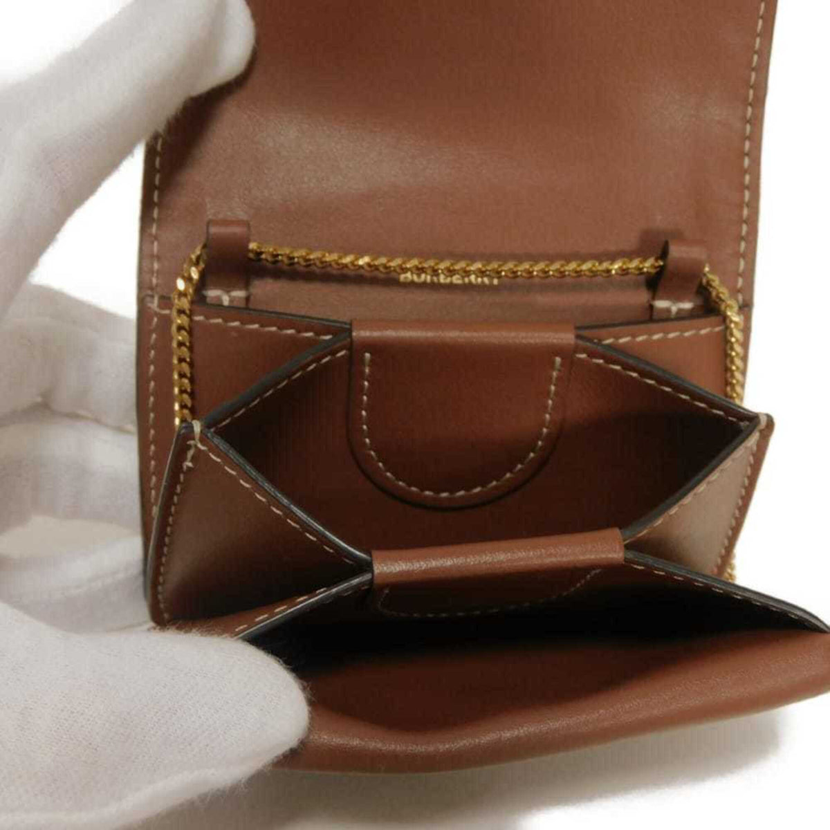 Burberry Beige Brown Canvas Wallet (Bi-Fold) (Pre-Owned)