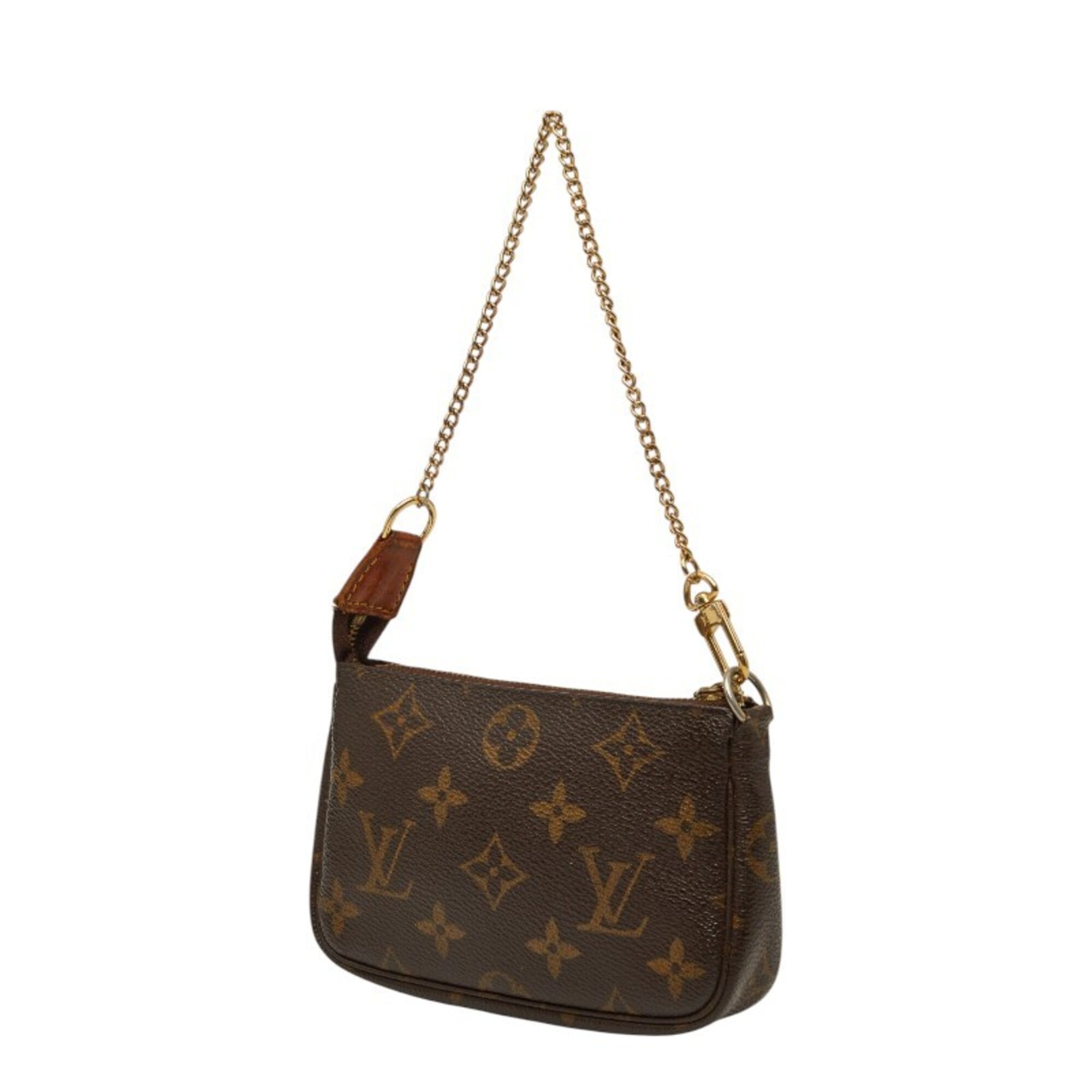Louis Vuitton Monogram Brown Pvc Leather Handbag Pochette (Pre-Owned)