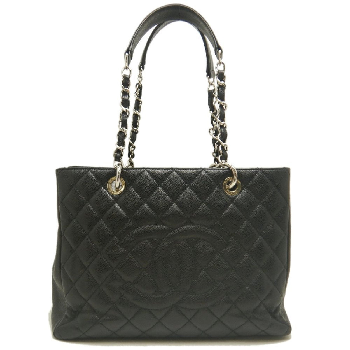 Chanel Black Grained Calfskin Tote Bag (Pre-Owned)