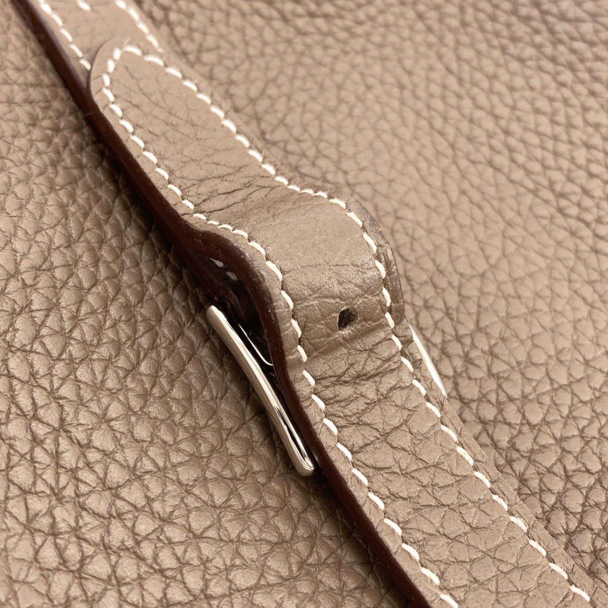 Hermes Etoupe Gray Handbag (Pre-Owned)