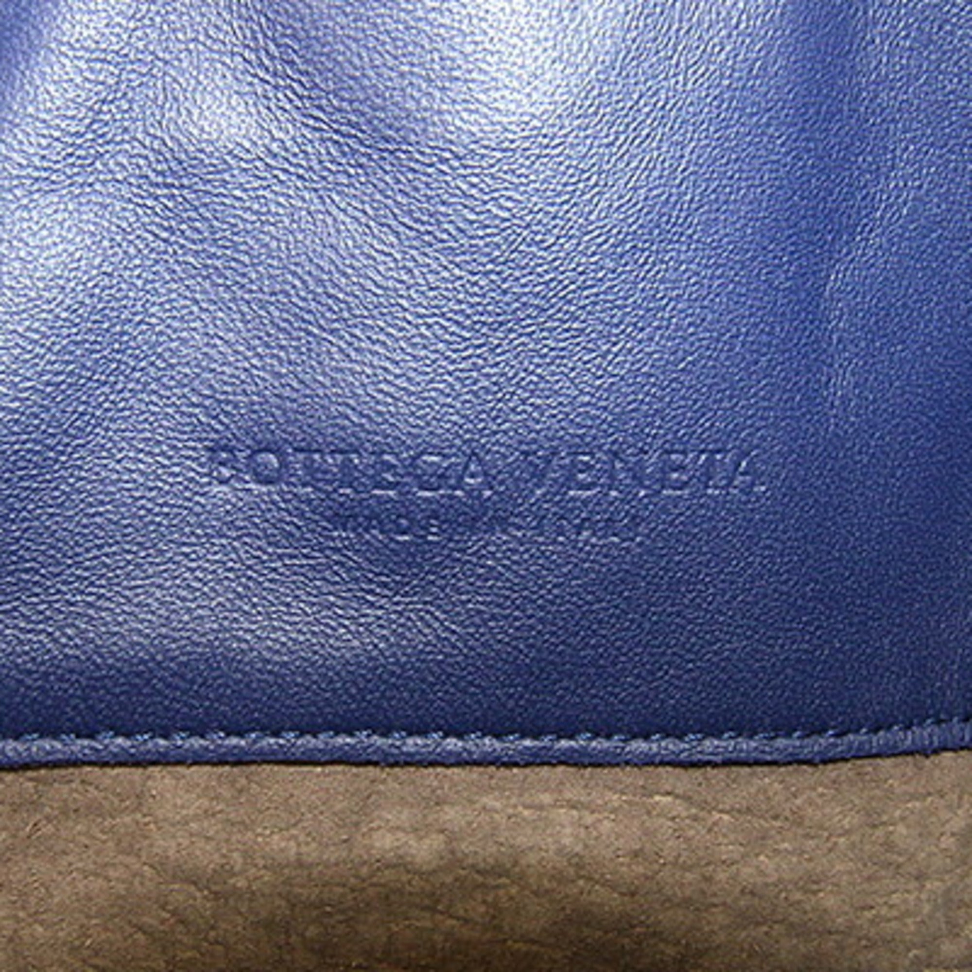 Bottega Veneta Blue Intrecciato Shoulder Bag (Pre-Owned)