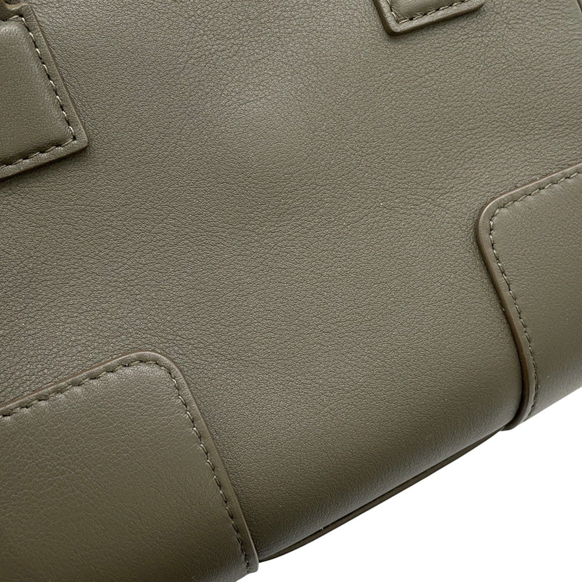 Loewe Khaki Leather Handbag (Pre-Owned)