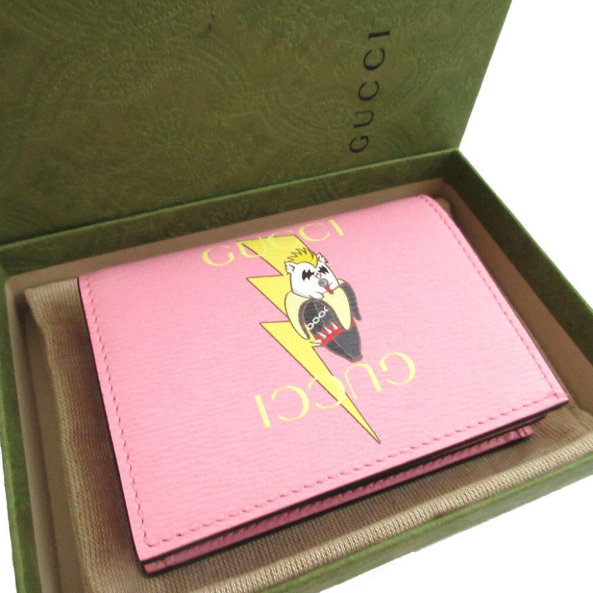 Gucci Pink Leather Coin Purse/Coin Case (Pre-Owned)