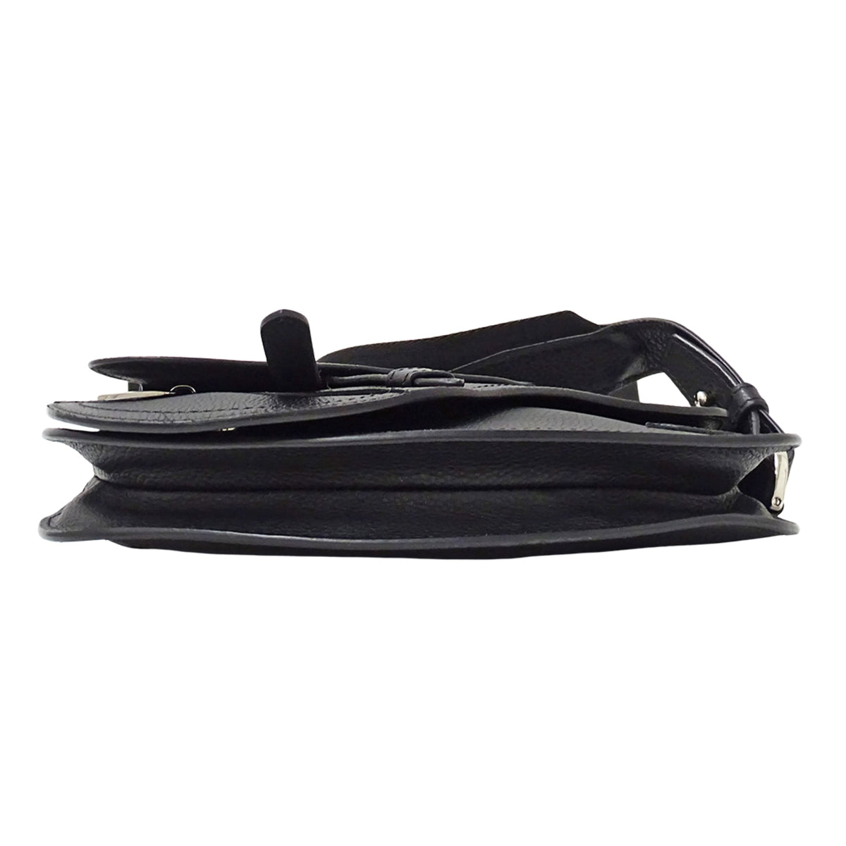 Christian Dior Black Leather Saddle Bag Shoulder Bag Sling Bag (Pre-Owned)