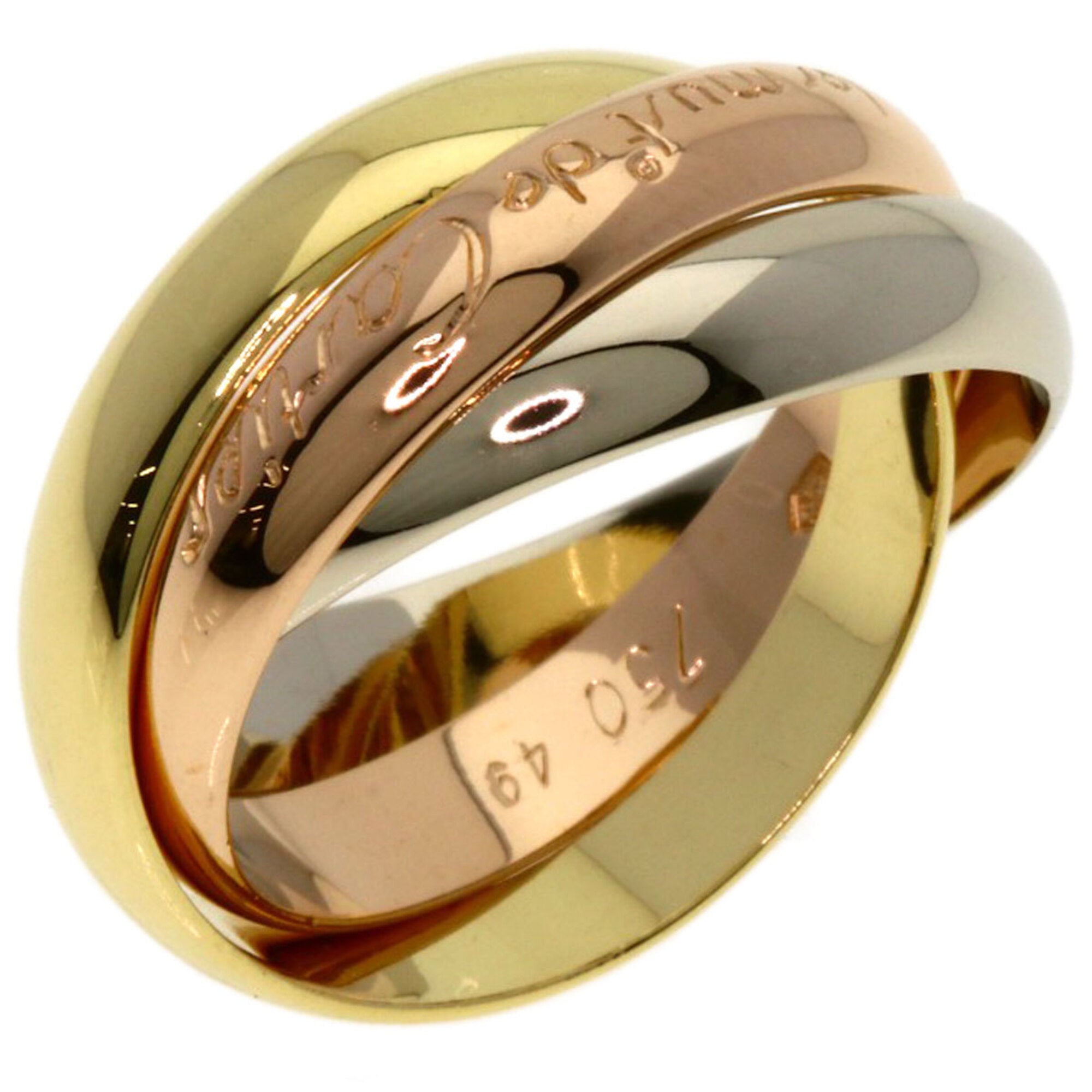 Cartier Trinity Yellow Gold (18K) Pink Gold (18K) White Gold (18K) Band Ring (Pre-Owned)