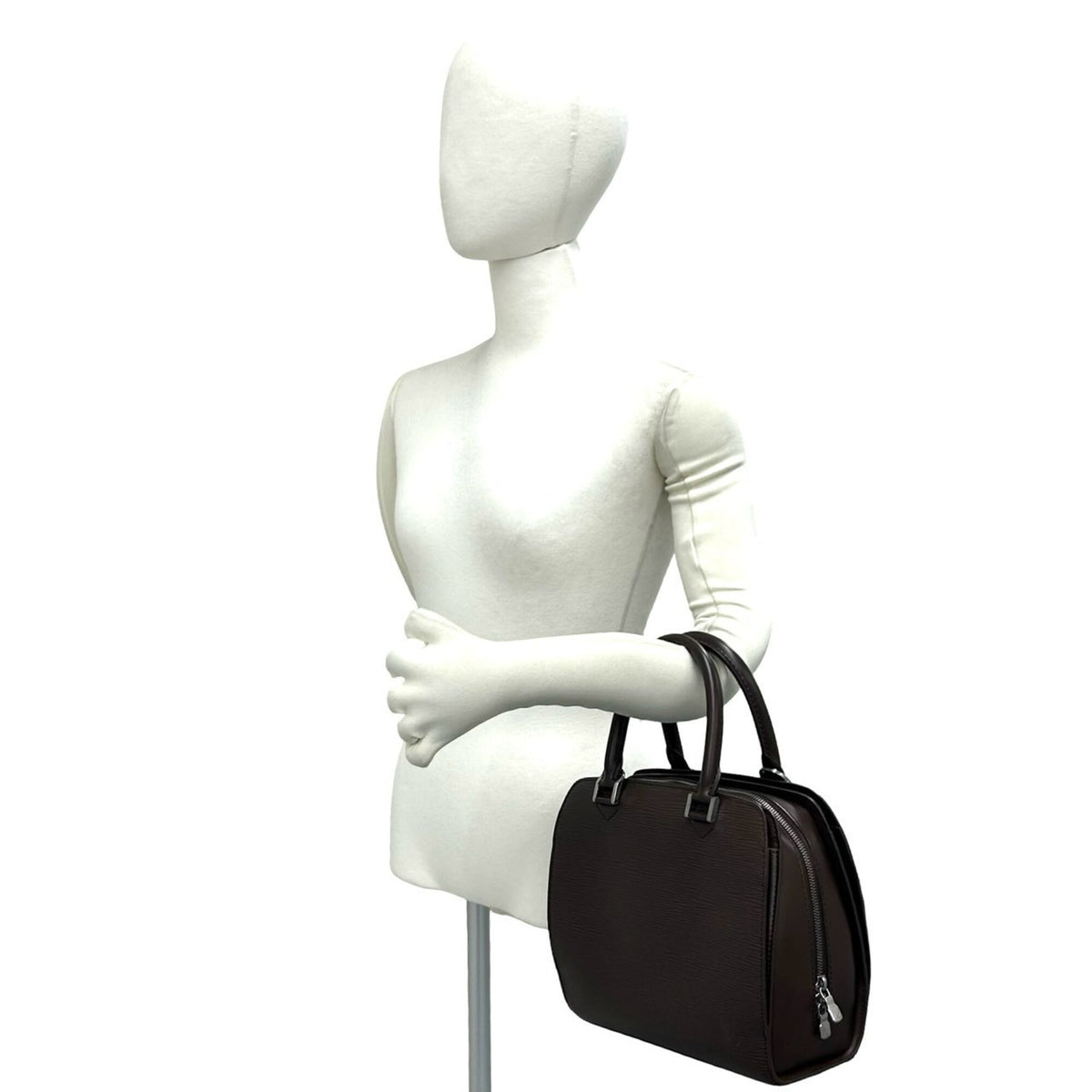 Louis Vuitton Brown Leather Boston Bag Handbag (Pre-Owned)