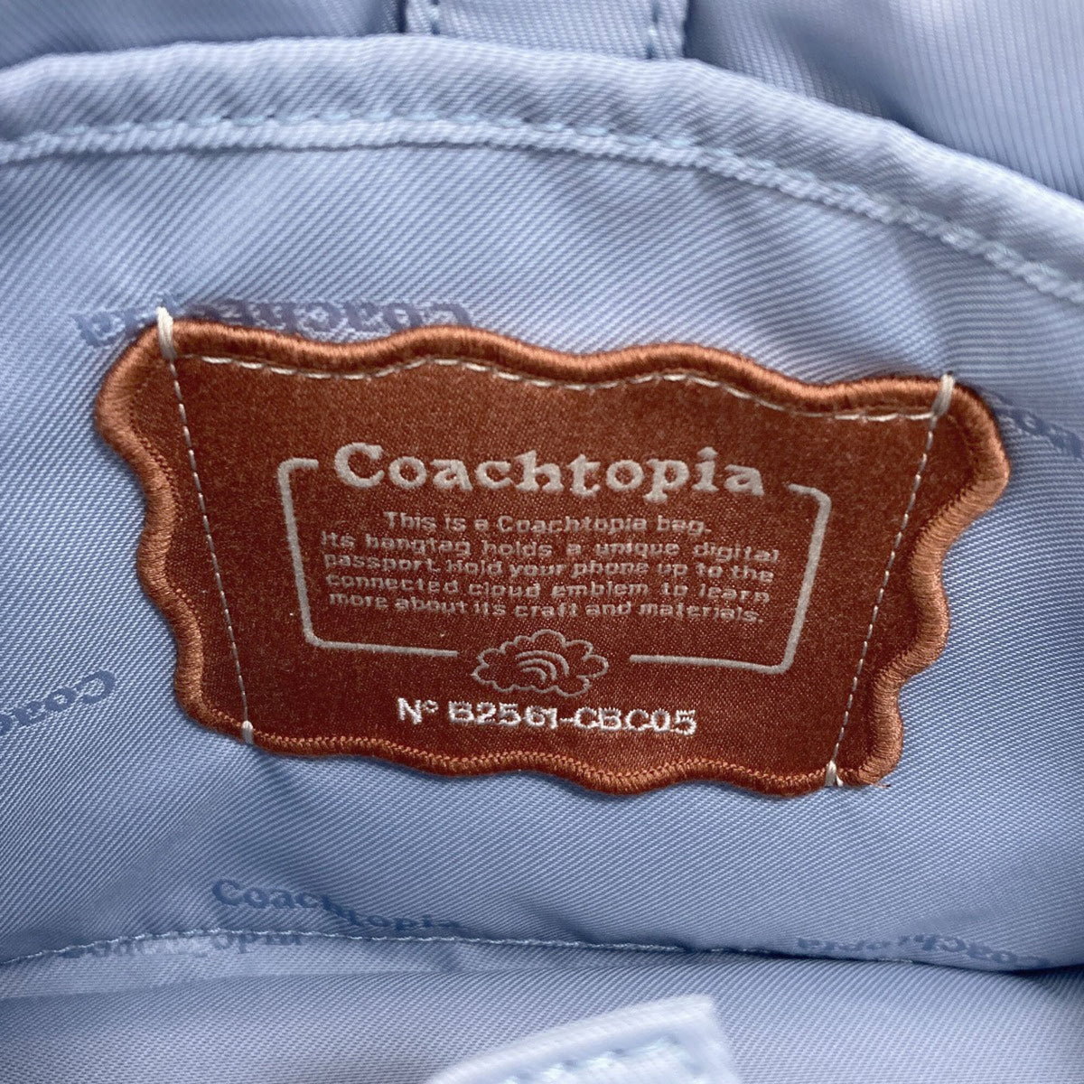 Coach Light Blue Polyester Handbag (Pre-Owned)