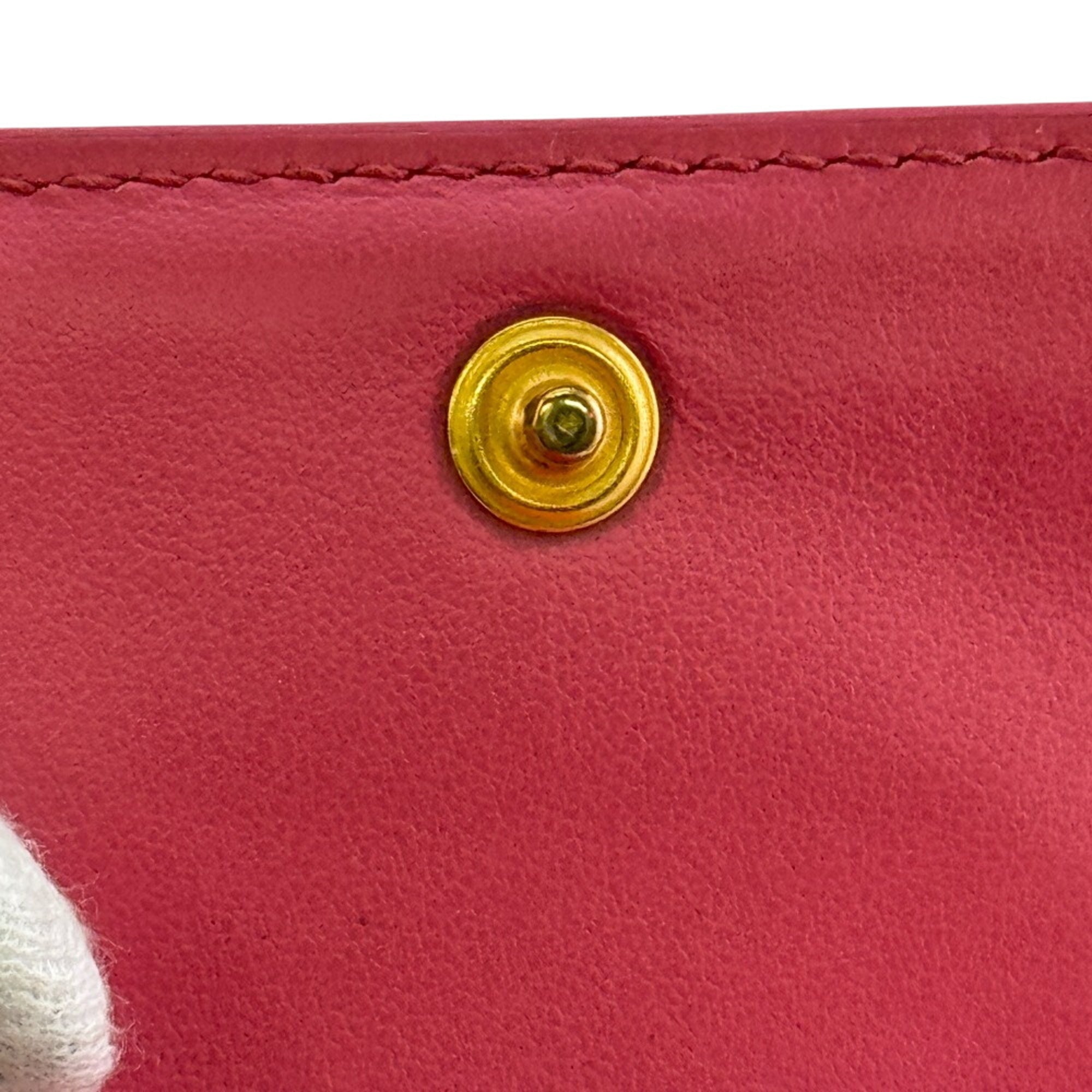 Bottega Veneta Pink Leather Wallet (Tri-Fold) (Pre-Owned)