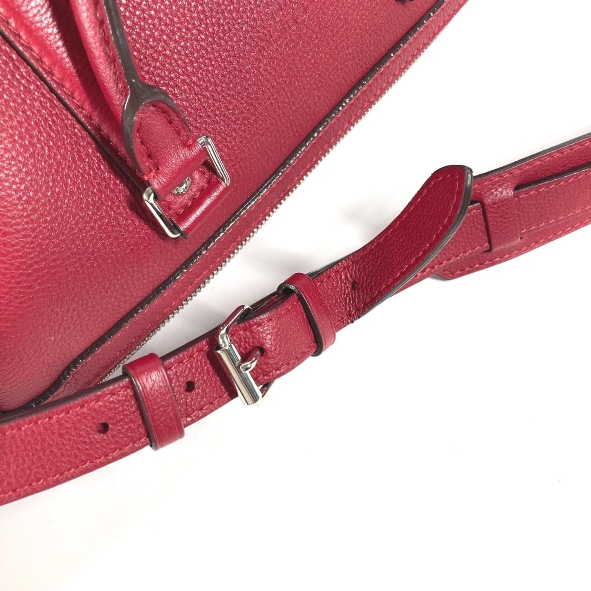 Louis Vuitton Cherry Red Color Veau Cachemire Leather Boston Bag Handbag Shoulder Bag (Pre-Owned)