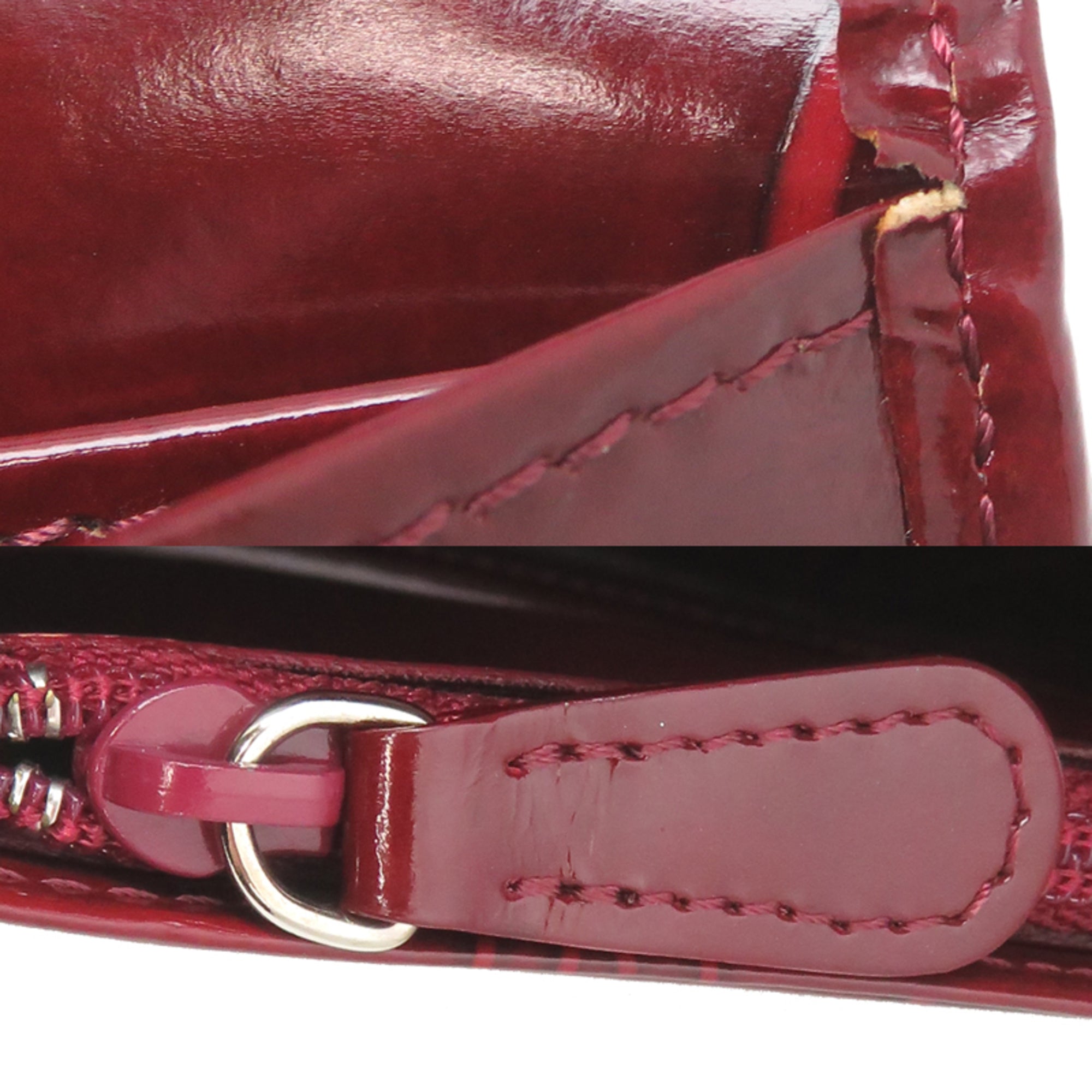 Cartier Bordeaux Red Color Long Wallet (Bi-Fold) (Pre-Owned)