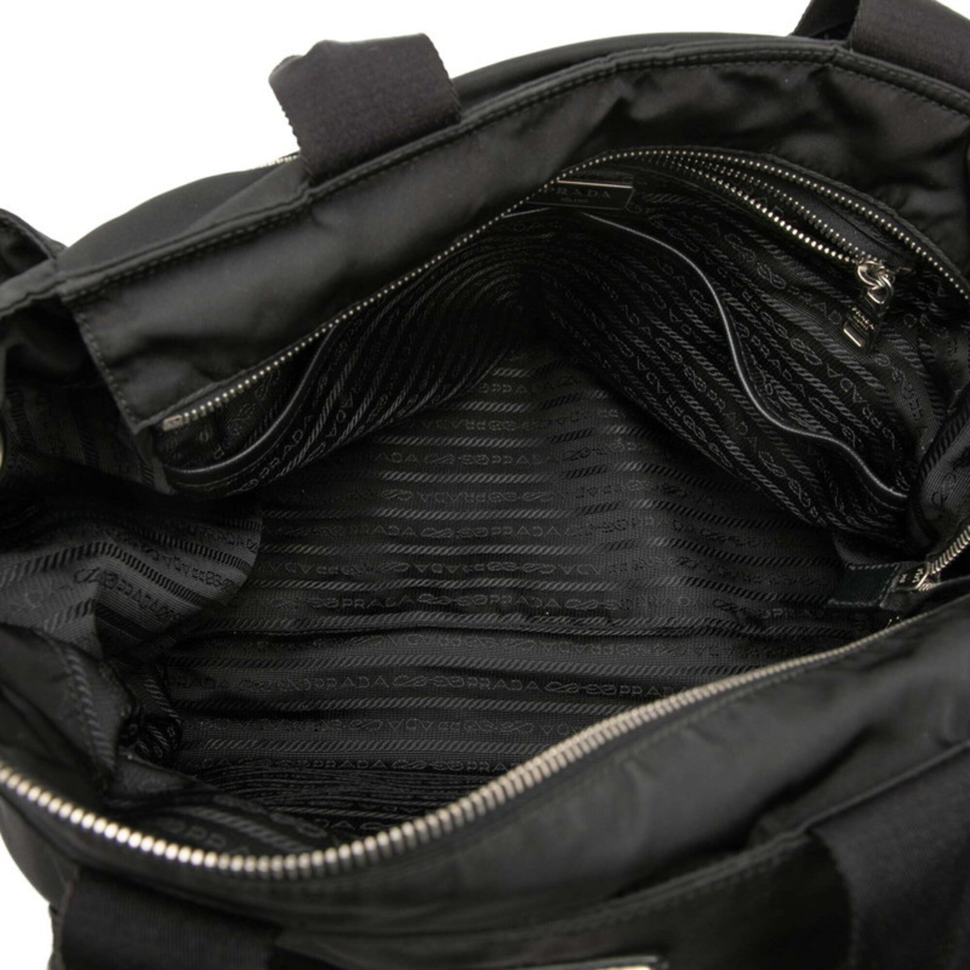 Prada Black Nylon Handbag Shoulder Bag (Pre-Owned)
