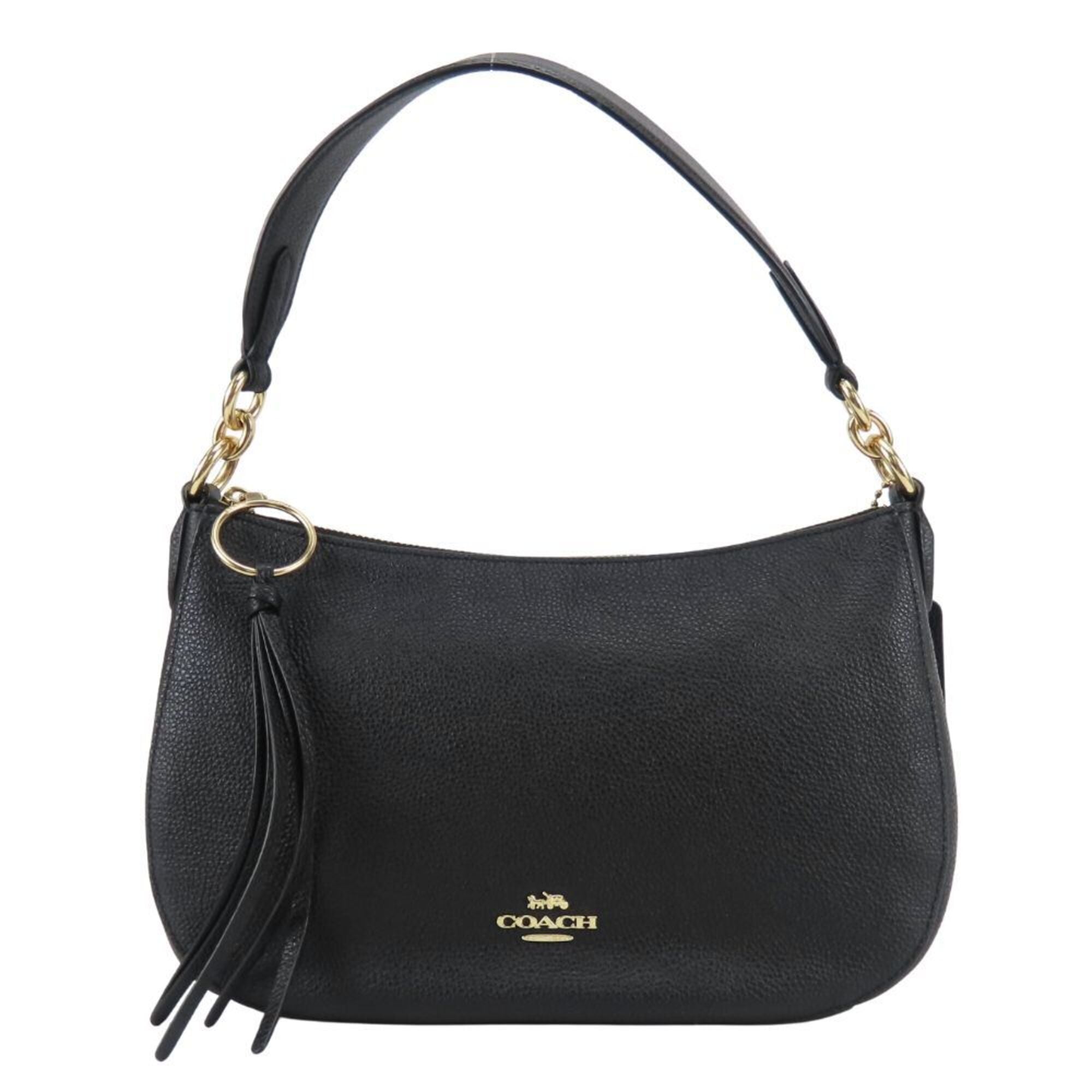 Coach Black Leather Shoulder Bag (Pre-Owned)